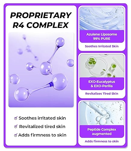 Miniatura 6 de DERMAFIRM Crema facial hidratante calmante R4  Loción facial hidratante diaria con eucalipto, péptido y colágeno  Suave para todo tipo de piel, sin