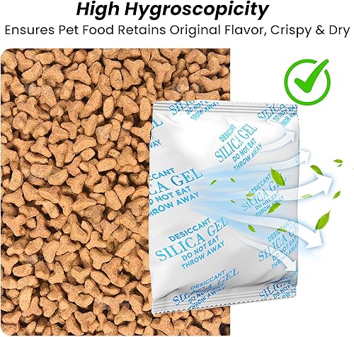 Pet Food Desiccant Bag, Replaced Desiccant for Automatic Cat dog Feeders, Keep Cat Food Dog Dry and Fresh- 6 Packs(6-Pack)