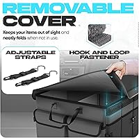 Vista 5 de FORTEM Organizador de maletero con enfriador para maletero de automóvil SUV, almacenamiento plegable, accesorios de automóvil para mujeres