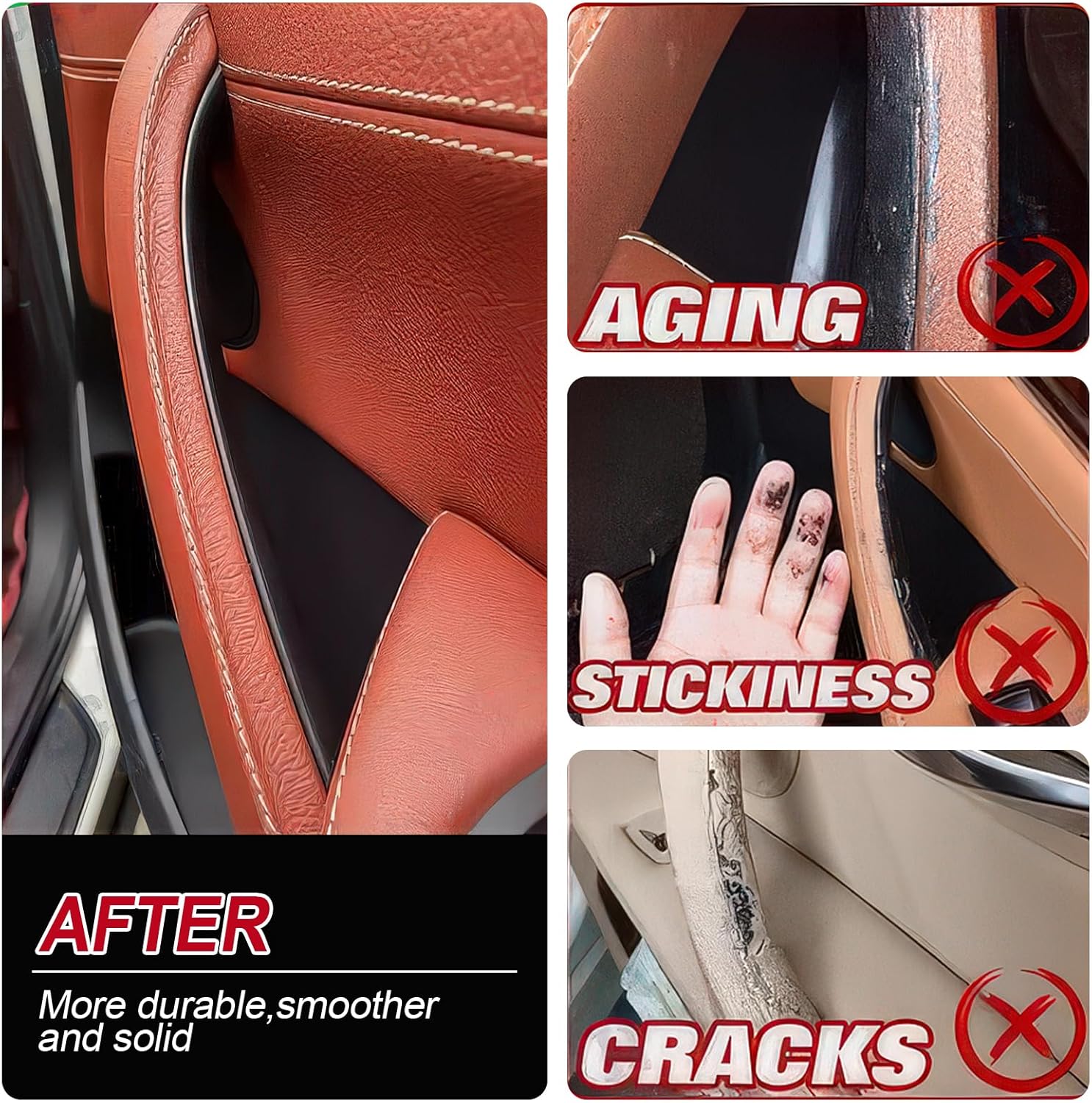 4PCS Carbon Fiber Pattern Driver Door Armrest Box and Pull Handle kit Covers Trim Compatible with X3 X4 F25 F26 2011-2017 Left Side Storage Box