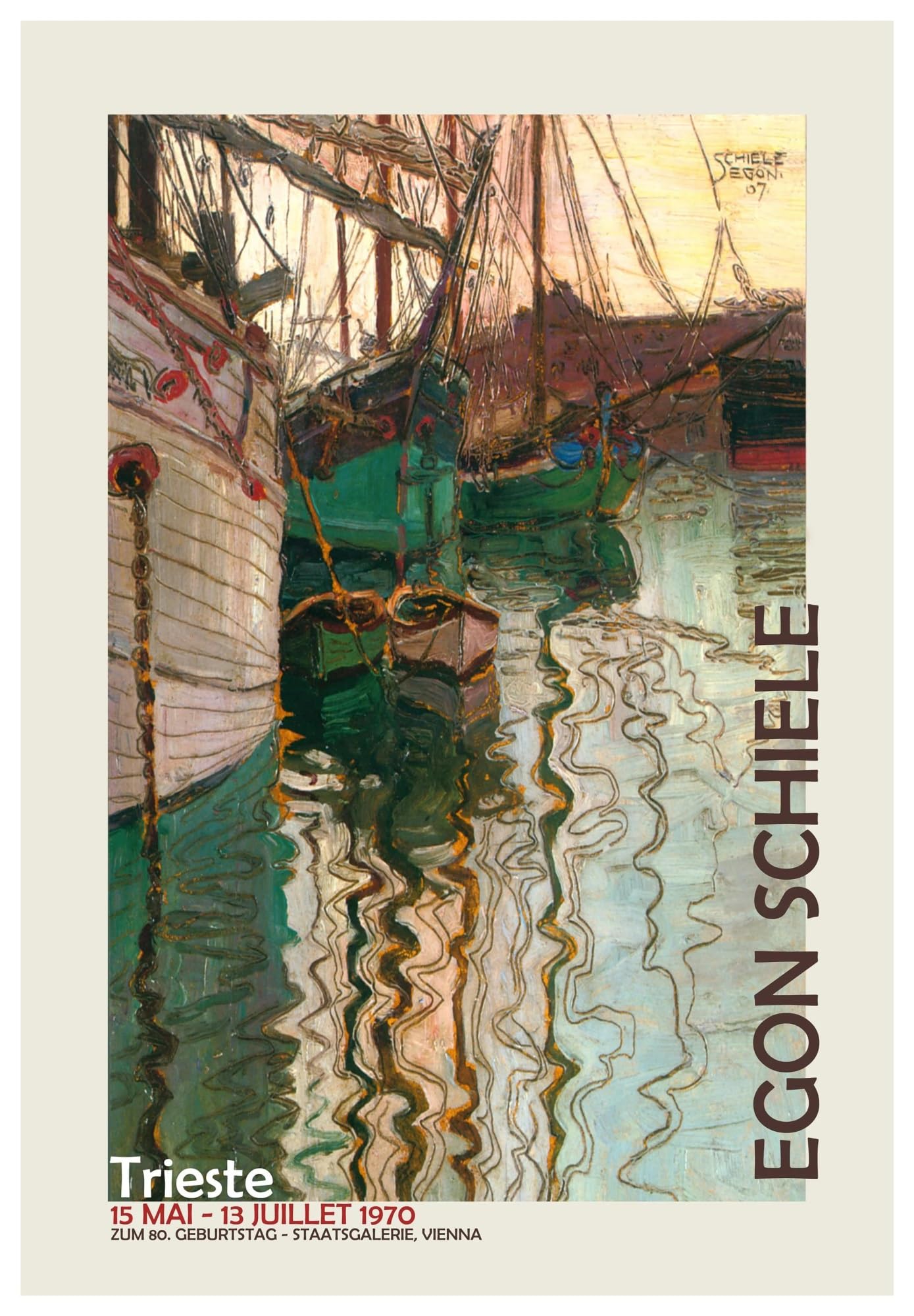 Peintures sur toile Port de Trieste - Tableau déco d'art maritime premium 20x30