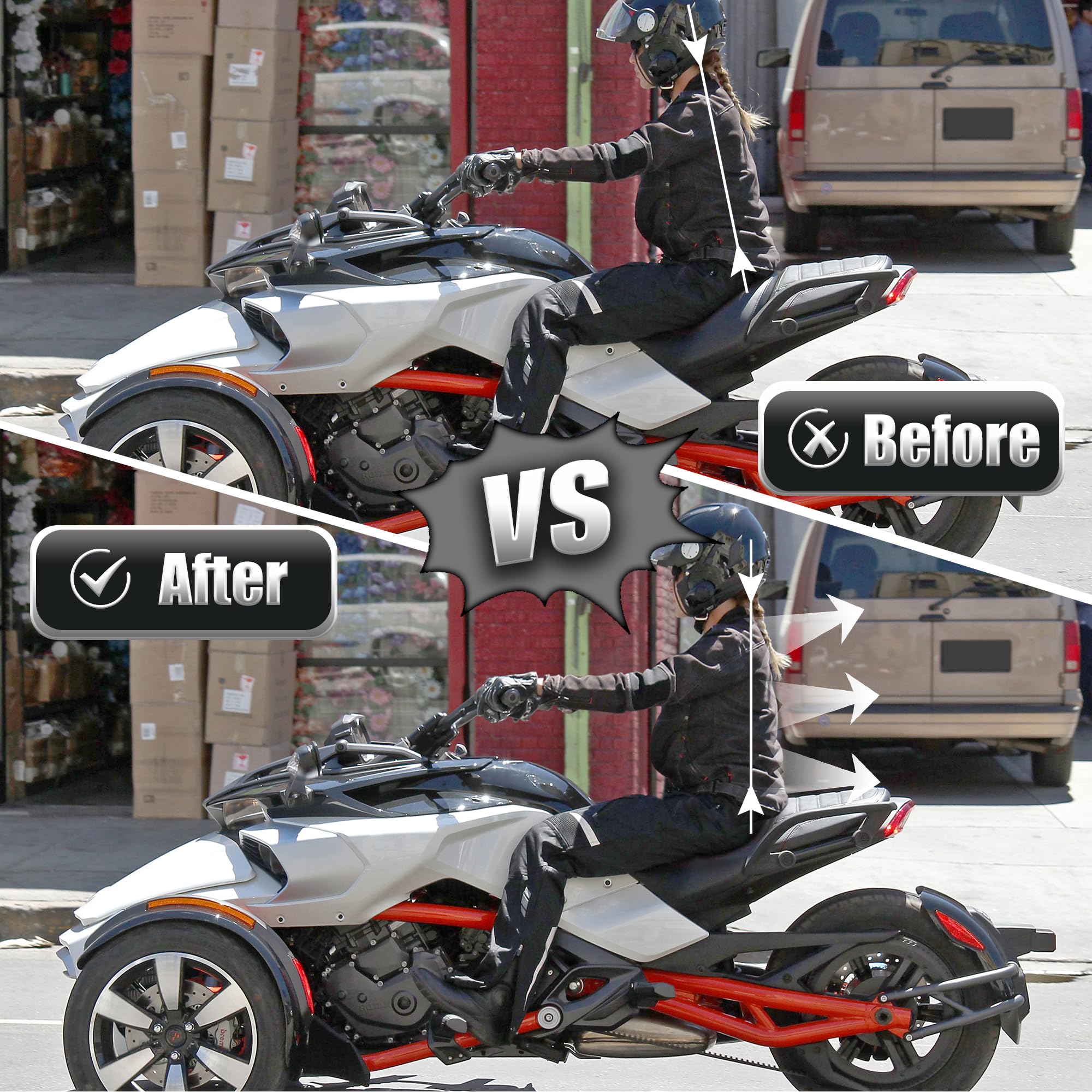 Amazon | Sresk ハンドルバーライザー Can Am Spider用 アルミ製