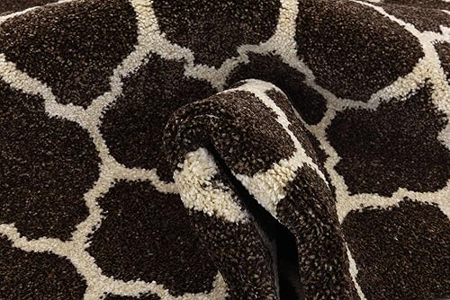 Miniatura 9 de Unique Loom Colección Trellis - Alfombra de pasillo estilo marroquí color marrón entramado (2.0 x 6.0 pies)