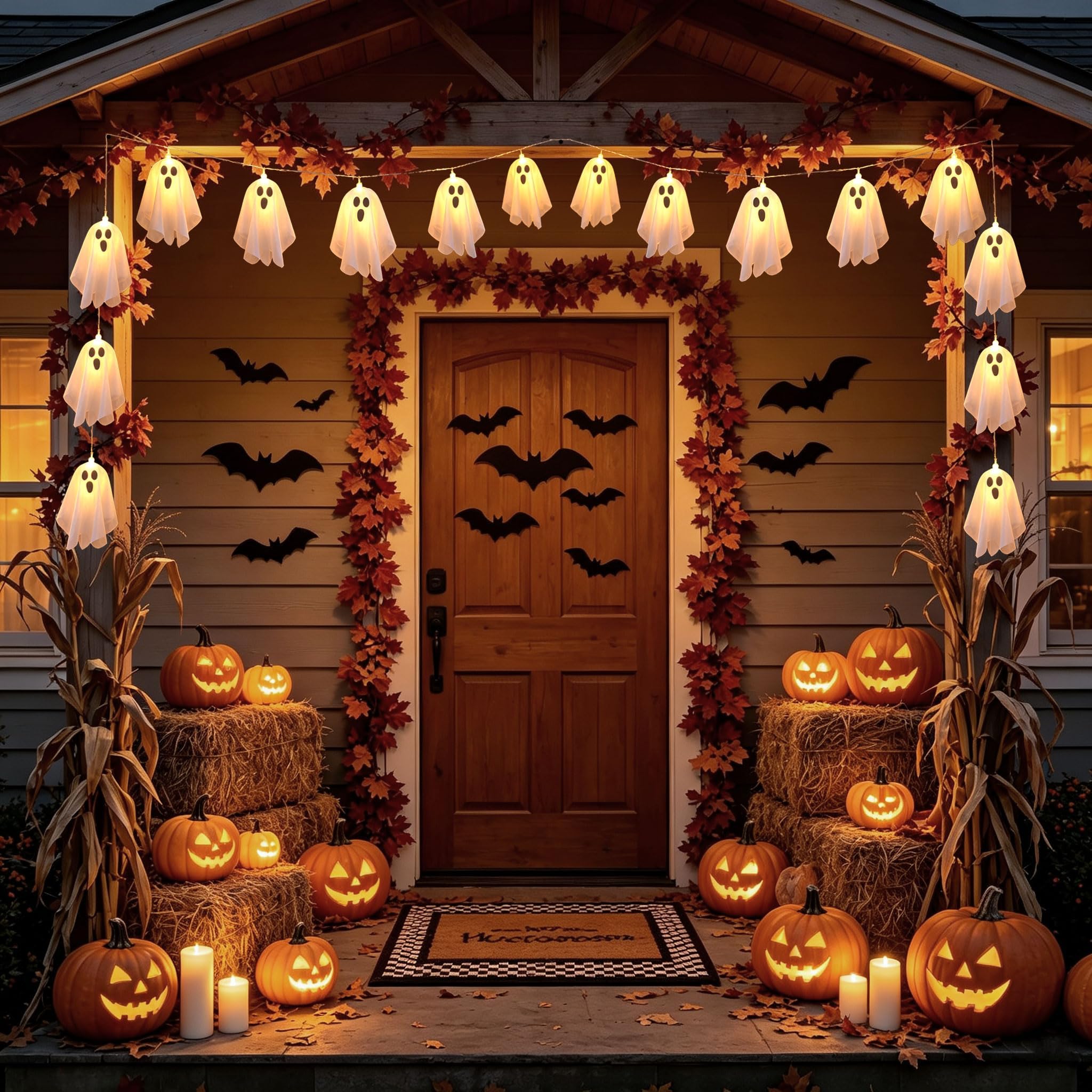 Cute Ghost LED Garland - Halloween Decor -5