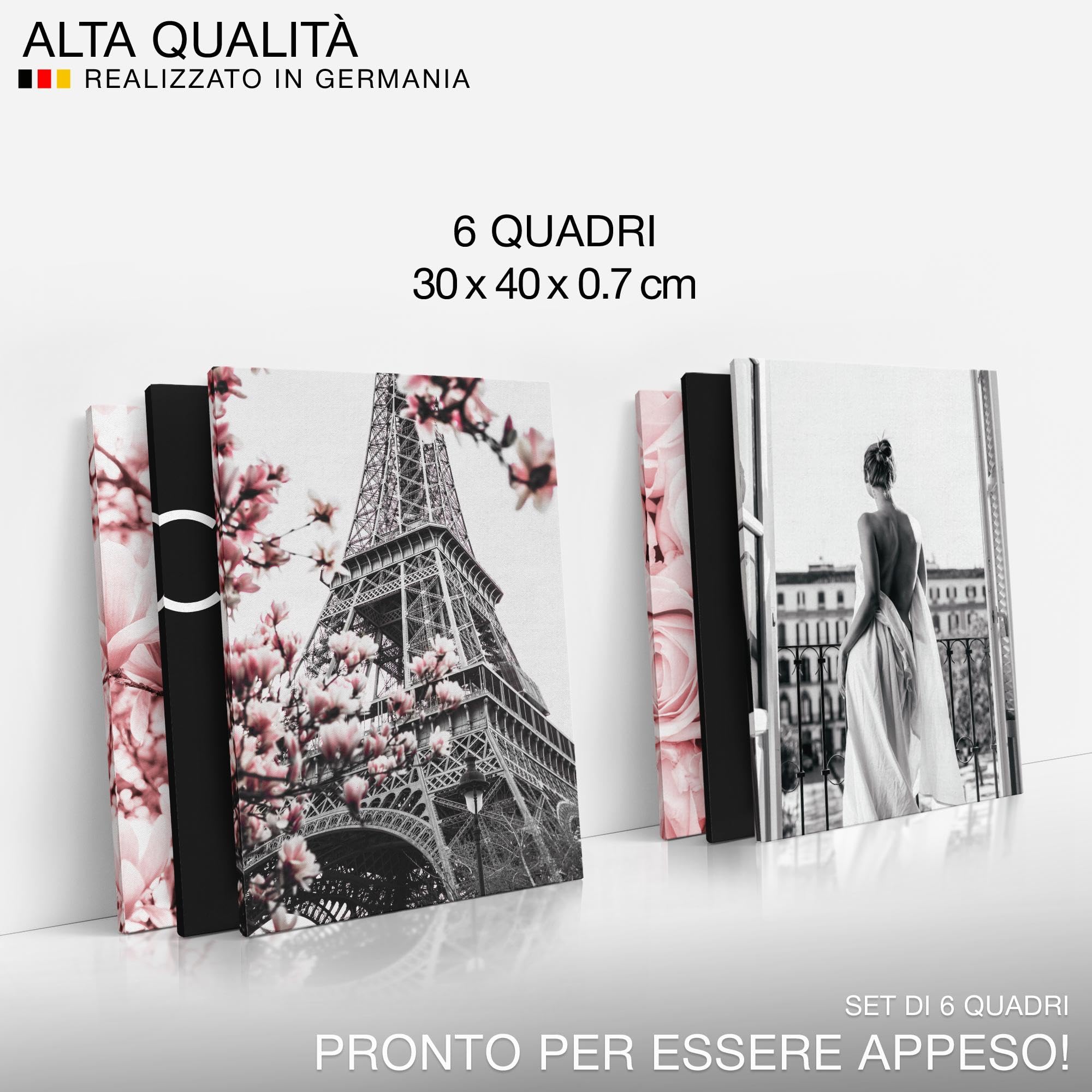 Quadros Decorativos Fashion Paris Moda - Nessuna Cornice Necessaria - Adolescente Stanza Ragazza - Rosa - N008365a
