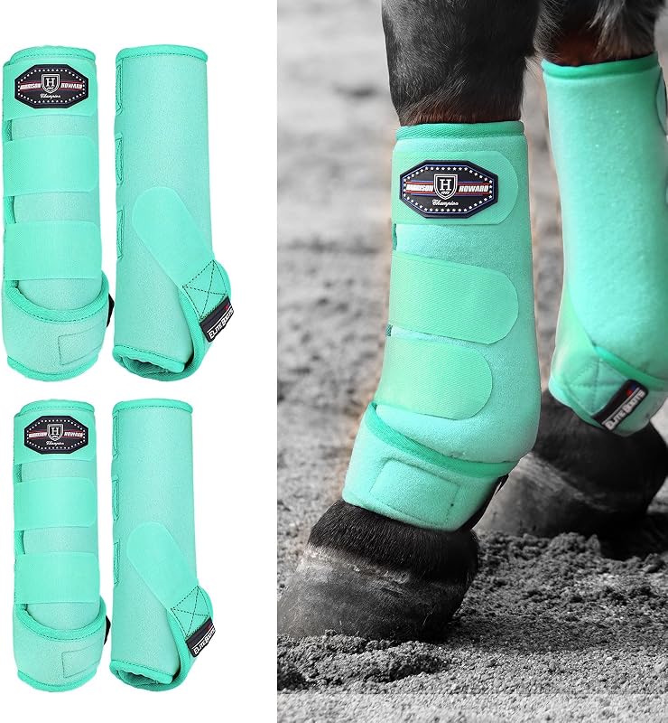 Botas de Proteção para Cavalos Harrison Howard em Neoprene – Tamanho Grande, Pacote com 4