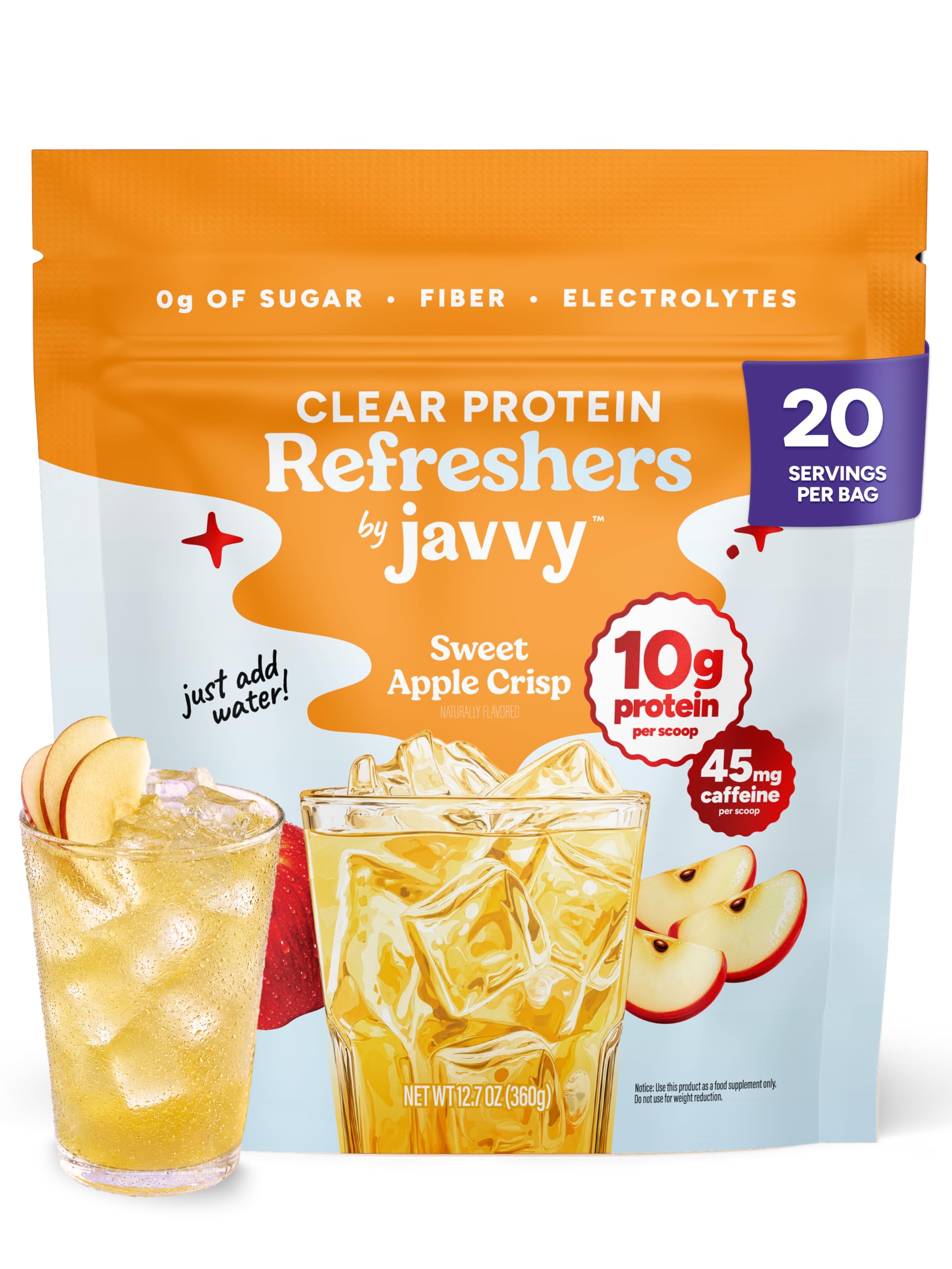 Javvy Clear Protein Powder with Clear Whey Protein, Strawberry Berry Acai — Amazon image 20