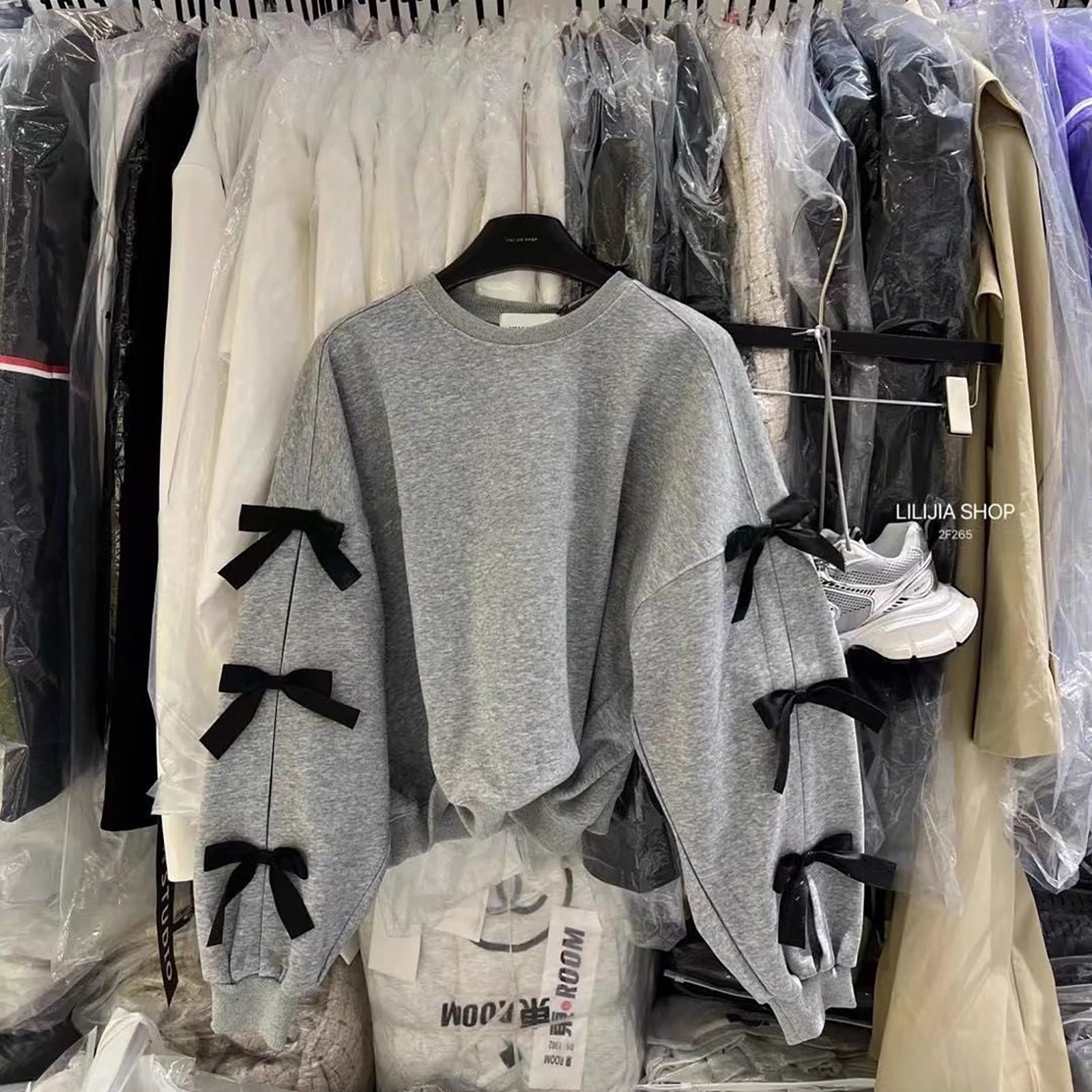Sweat-shirt surdimensionné tendance à col rond à manches longues décontracté tendance hauts amples pour enfants confortables et doux