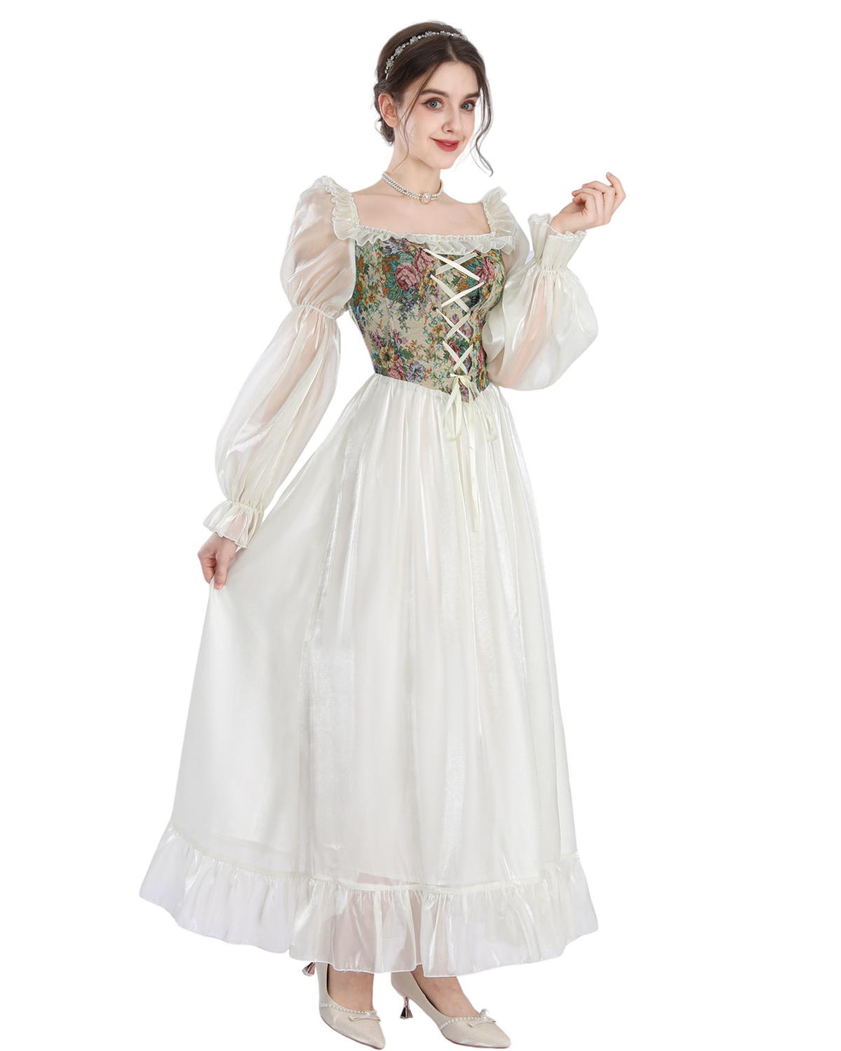 white renaissance dress Amazon.com: NSPSTT White Renaissance Dress Women Fairy Dress Victorian  Medieval Costume, Fairy Apricot, S : Clothing, Shoes & Jewelry