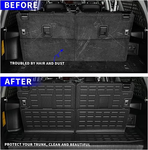 Miniatura 8 de Rongtaod Alfombrilla de carga compatible con Toyota 4Runner 2010-2024 de 7 asientos, forro de carga para maletero de asiento trasero, protector de 4