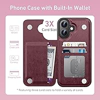 Vista 408 de LETO para iPhone 15 Pro Funda tipo cartera - Tapa tipo folio con patada - Diseños de moda - Tarjetero - Funda protectora para mujeres y niñas - 6.1