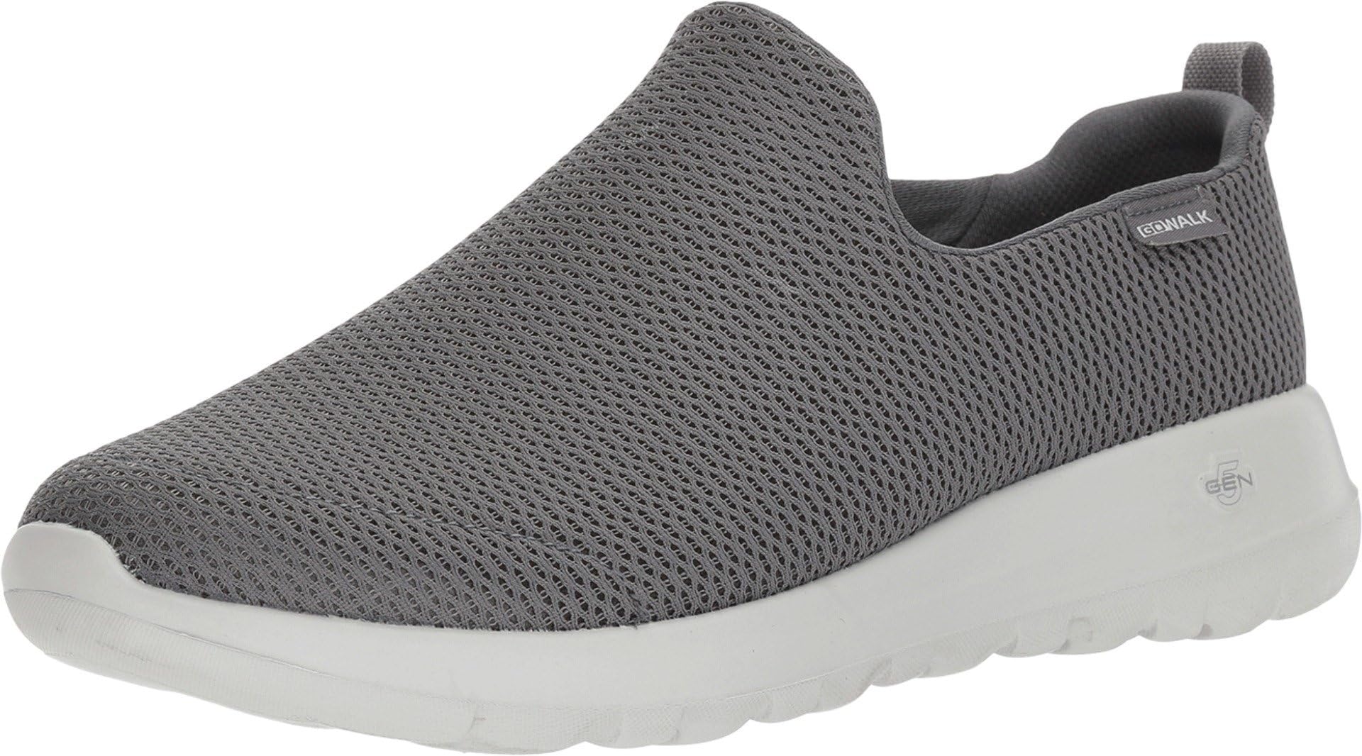 Mens Go Walk Max-athletic Air Mesh Slip On Walking Shoe Sneaker, Charcoal, 13 UK