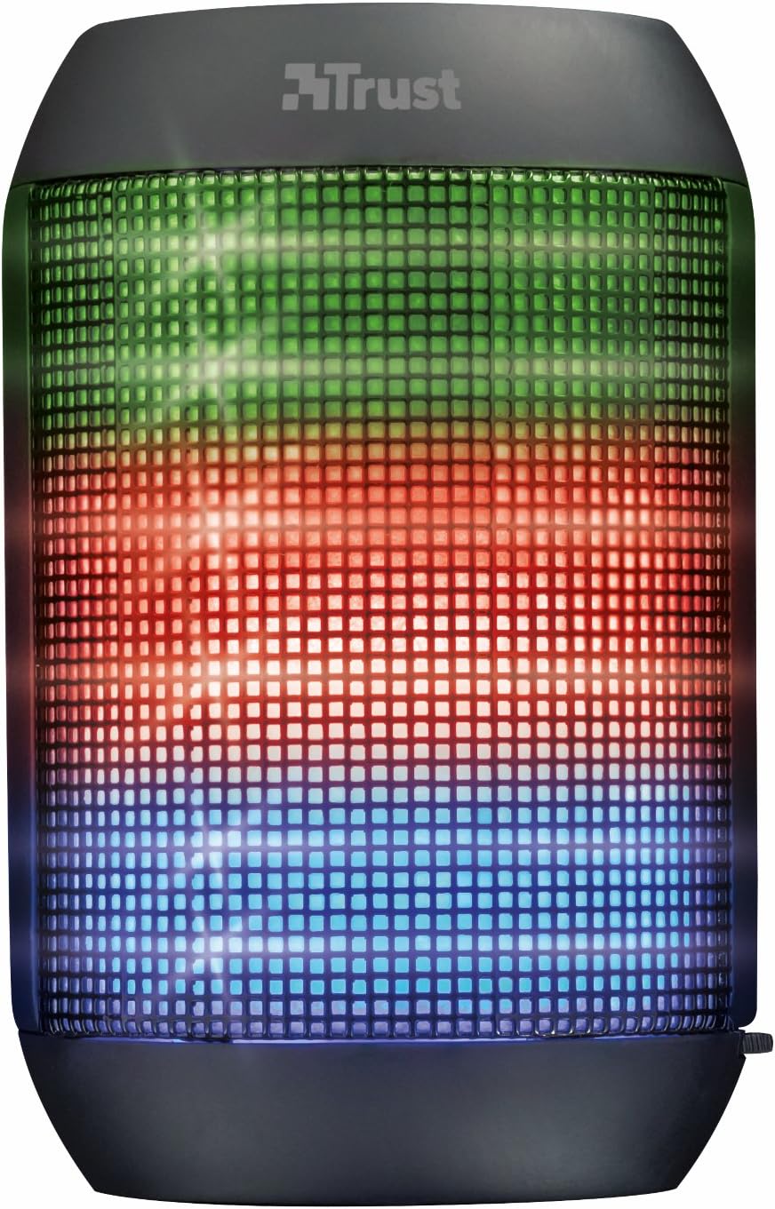 Trust Urban Ziva Wireless Bluetooth Speaker with Party Lights for Smartphones and Tablets - Black