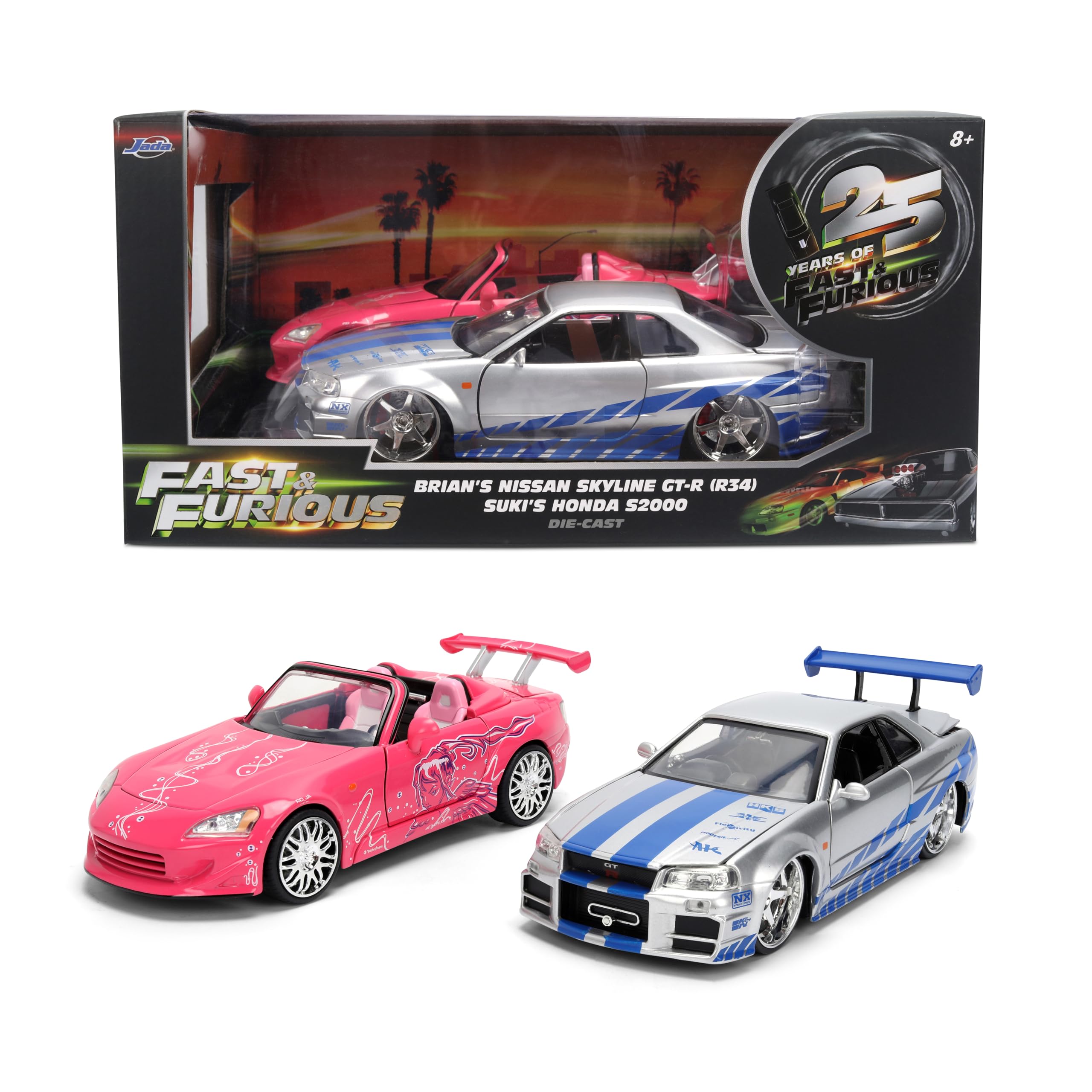 Jada toys 1/24 S2000 チェイス ワイルドスピード Amazon.com: Jada Toys Fast & Furious 1:24 Scale Anniversary Twin