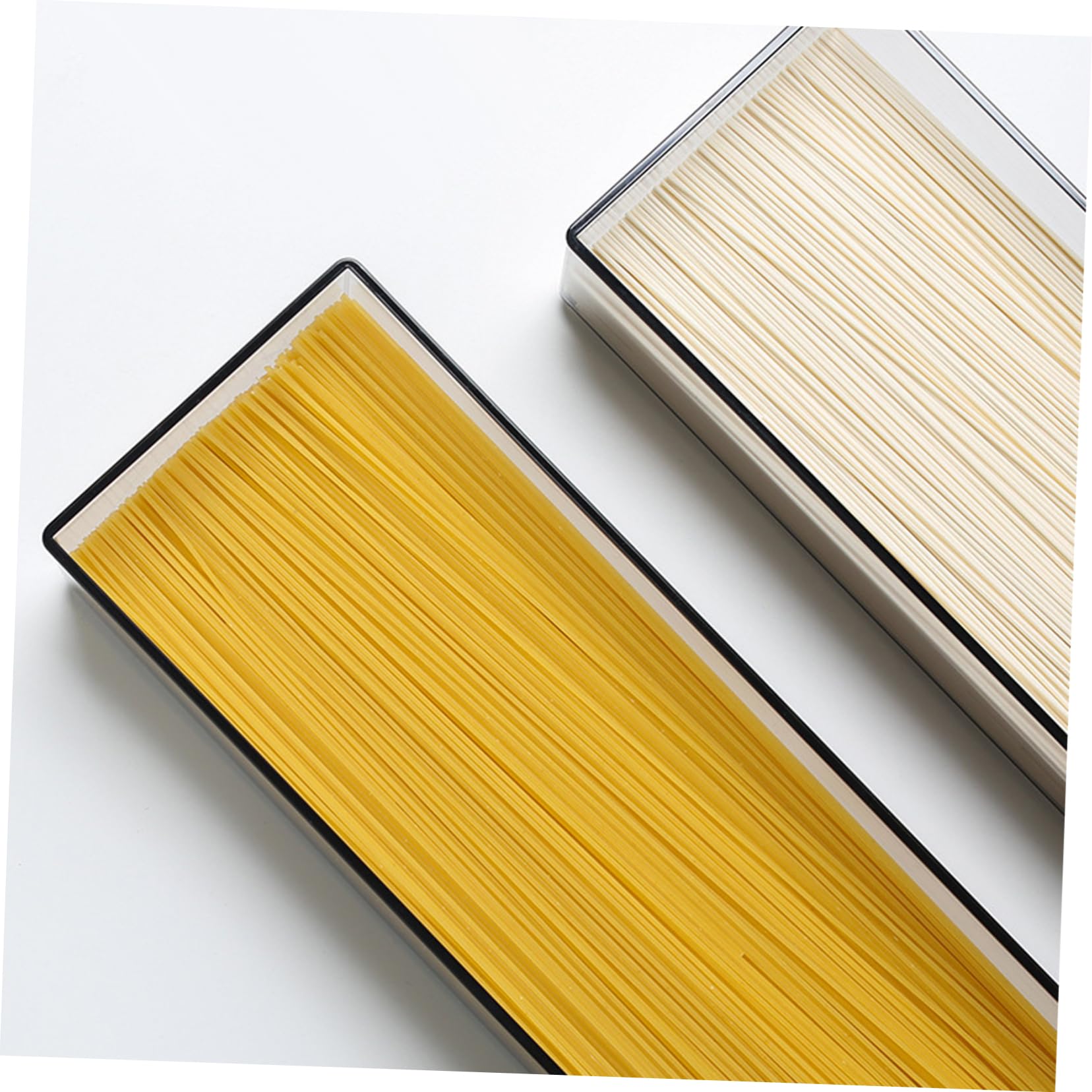 OUNONA Caja de Conservación para Refrigerador de 2 Piezas Diseño Elegante, Material Pe y As, Superficie Lisa para Almacenamiento de Pasta y Frutas en Ambiente Hogareño