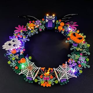 GEAMENT LED Light Kit Compatible with Lego Halloween Wreath 40825 Building Blocks Model (Model Set Not Included)