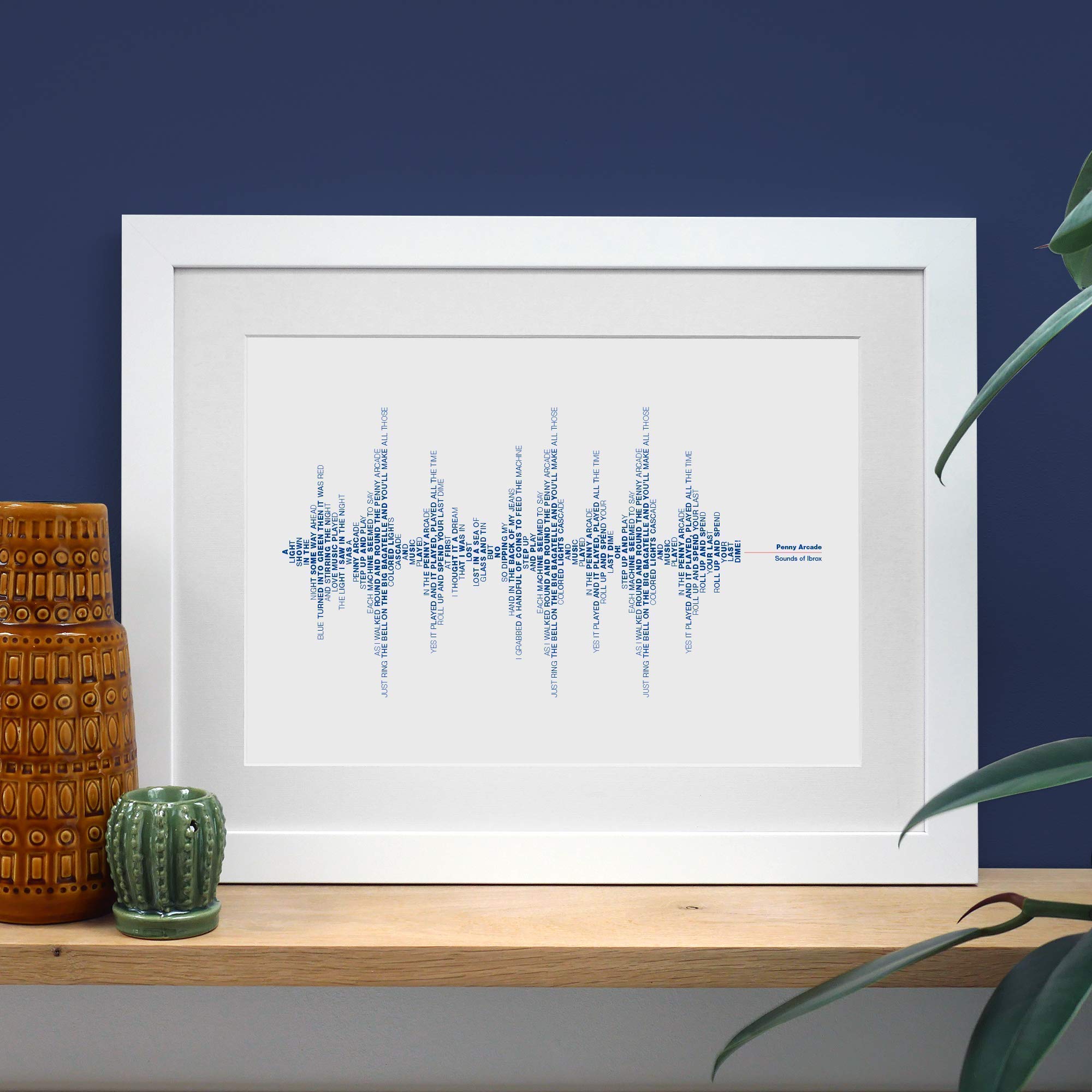 DinkitGlasgow Rangers, 'Sounds of Ibrox', Soundwave Typography Prints, By Dinkit