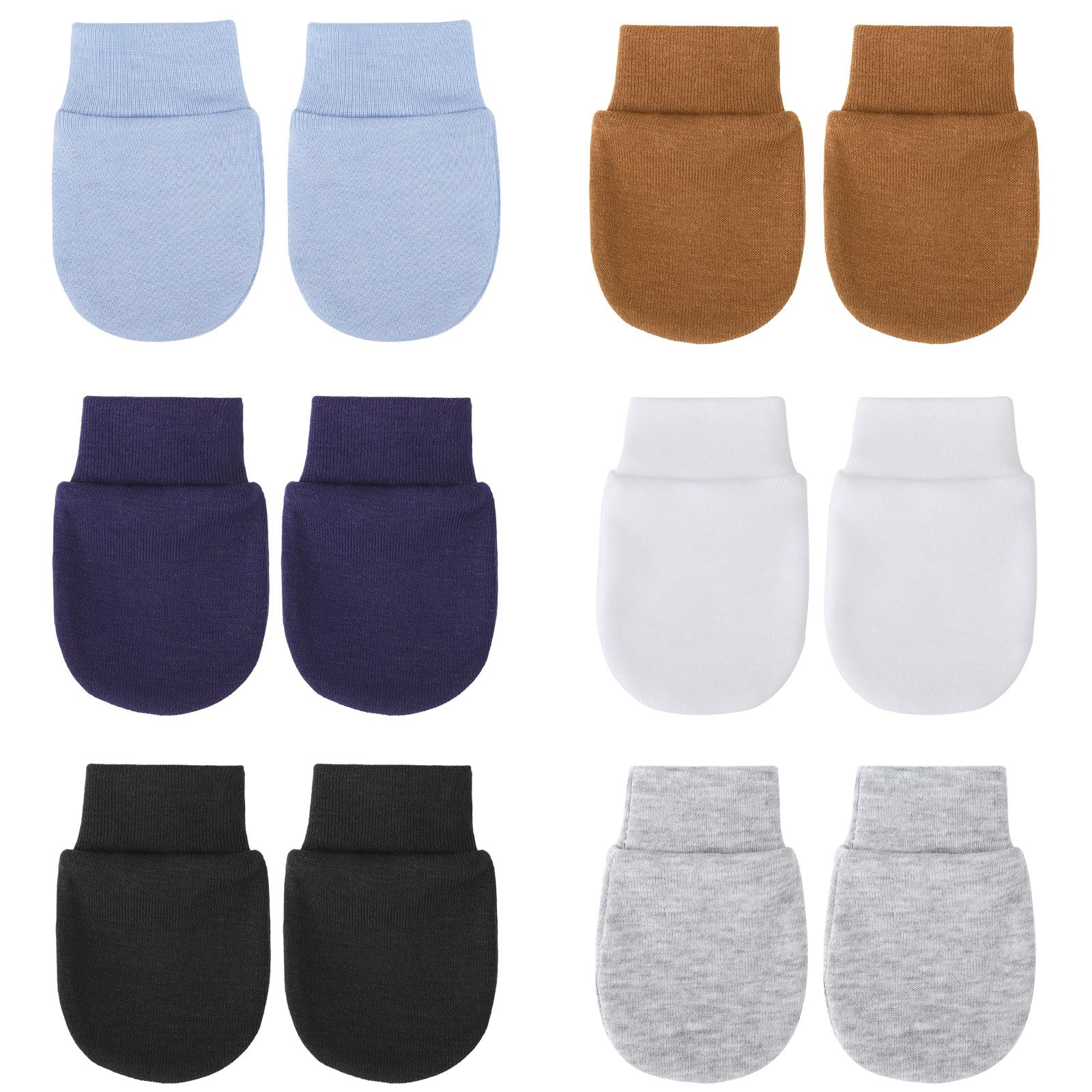 DRESHOW Newborn Baby Mittens Infant Gloves No Scratch Mittens Elastic Wrist Gloves for 0-6 Months Baby Boys Girls