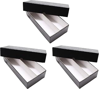 Guardhouse 10 ½" Double Row Heavy Duty Storage Box for 2" Paper and Plastic Coin Holders Black 3 Pack
