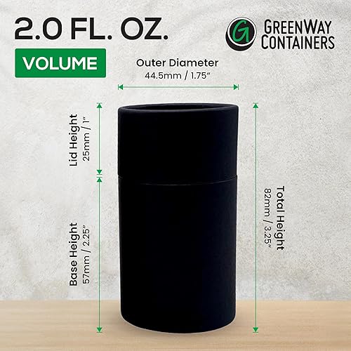 Miniatura 3 de GreenWay - Tubos pequeños de papel kraft con tamices y tapas, paquete de 6 recipientes biodegradables para cosméticos en polvo, tubos de tamizado de