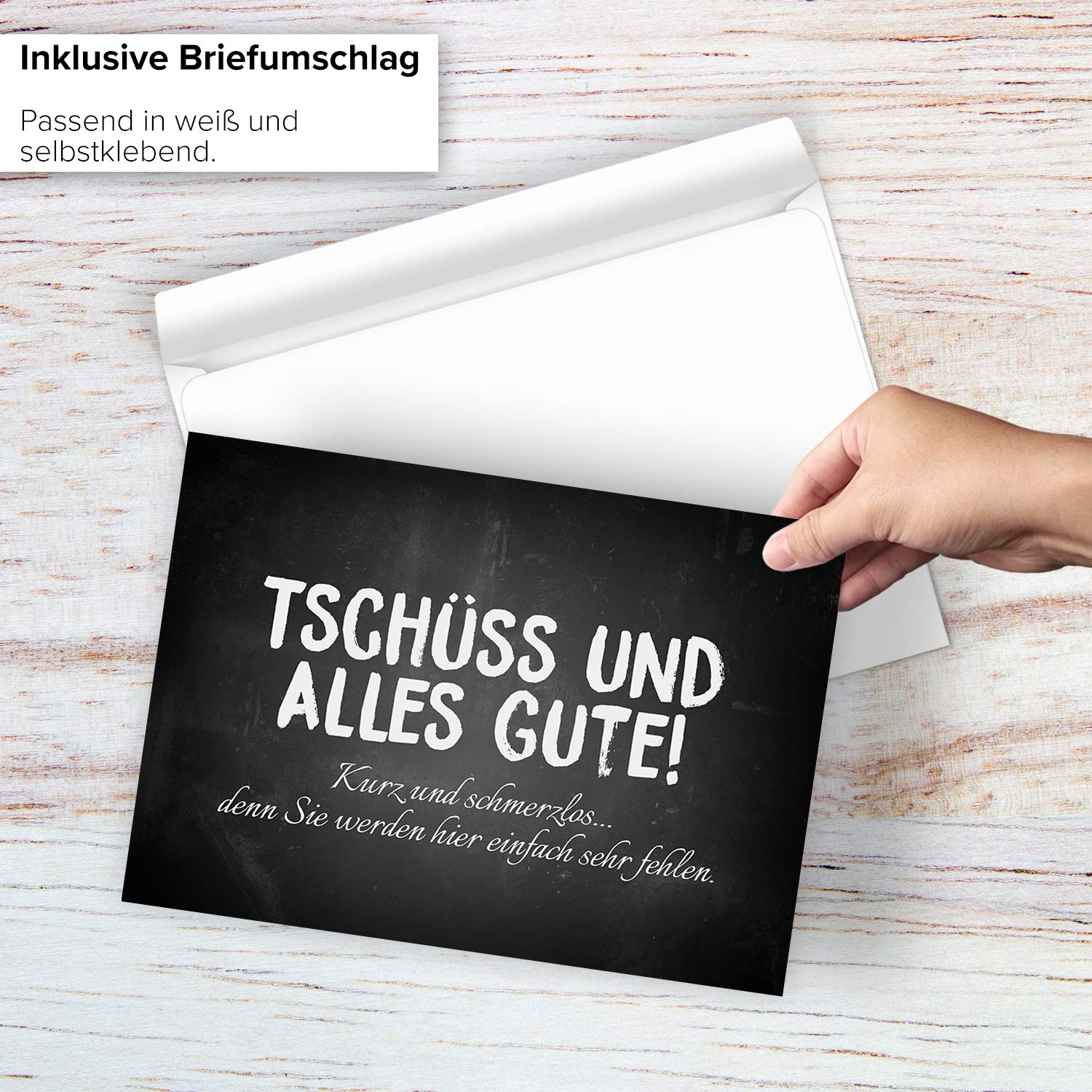 XXL Hochzeits-Glückwunschkarte A4 – Mit Umschlag, 'Hängende Herzen'-Design – Edle Klappkarte