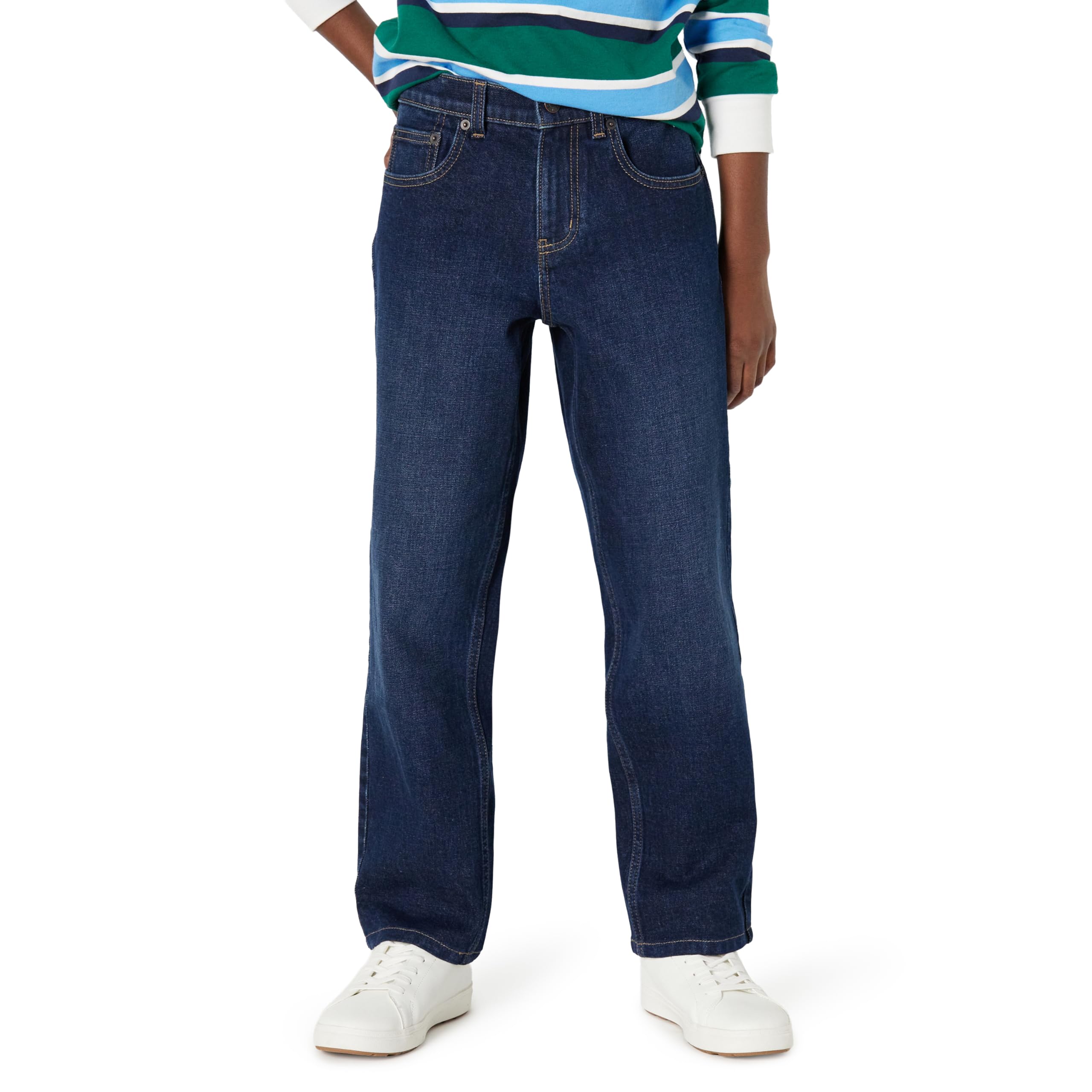 Amazon Essentials Jean Baggy Moyennement Extensible, Coupe Ample Garçon