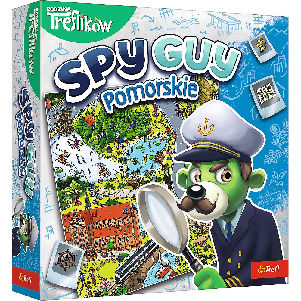Trefl - Spy Guy Pomorskie - Cooperative Detective Game, Family Board Game, Search Evidence and Catch a Criminal, Cartoon Board, Family Game for Adults and Children from 5 years