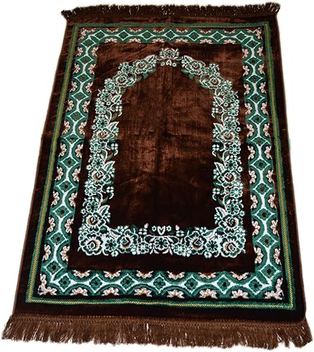Miniatura 2 de Alfombra de oración Islámica Musulmana Salah Meditación Estera Turca Exquisita