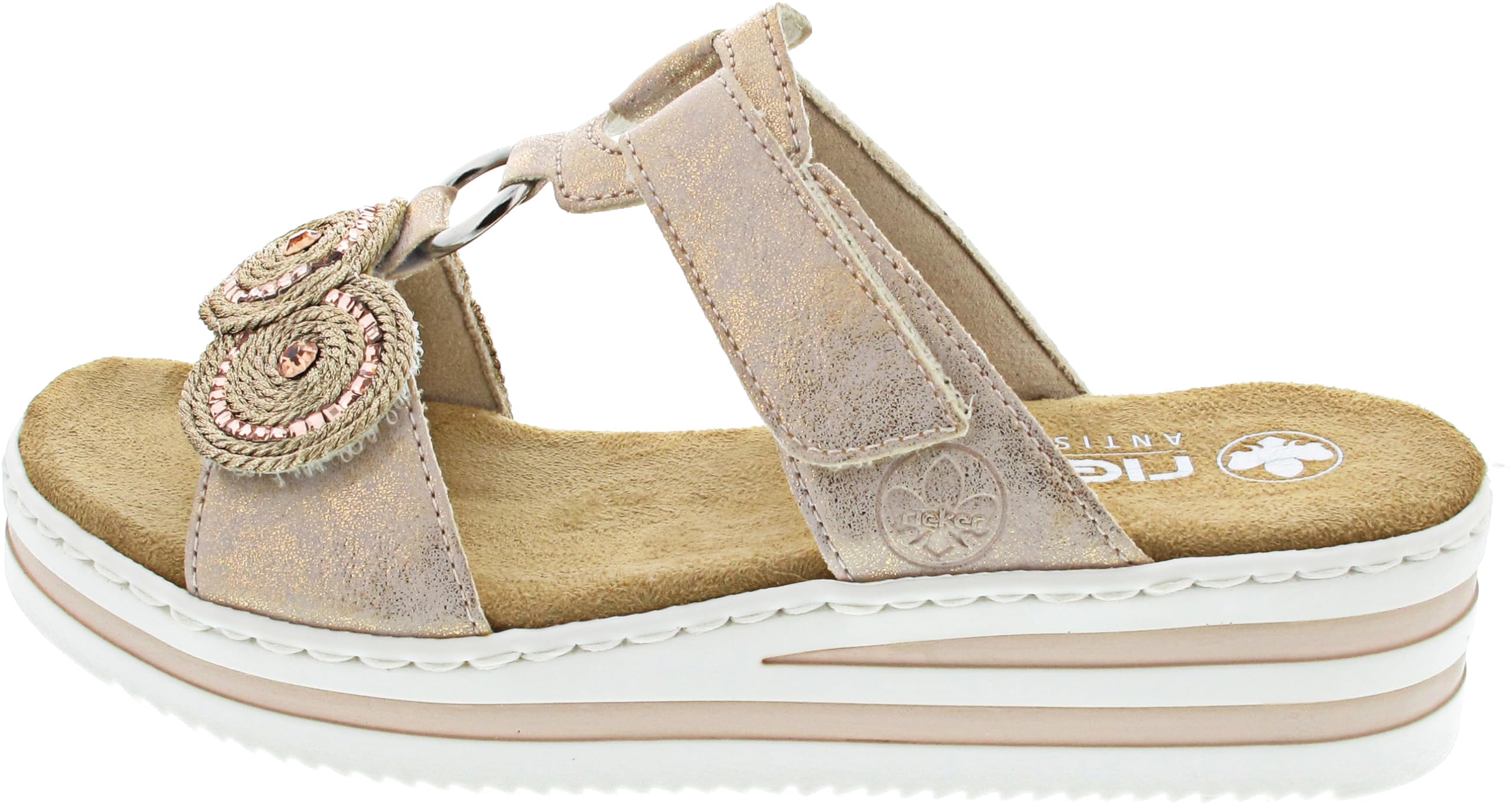 Rieker Damen Pantoletten Damen metallic