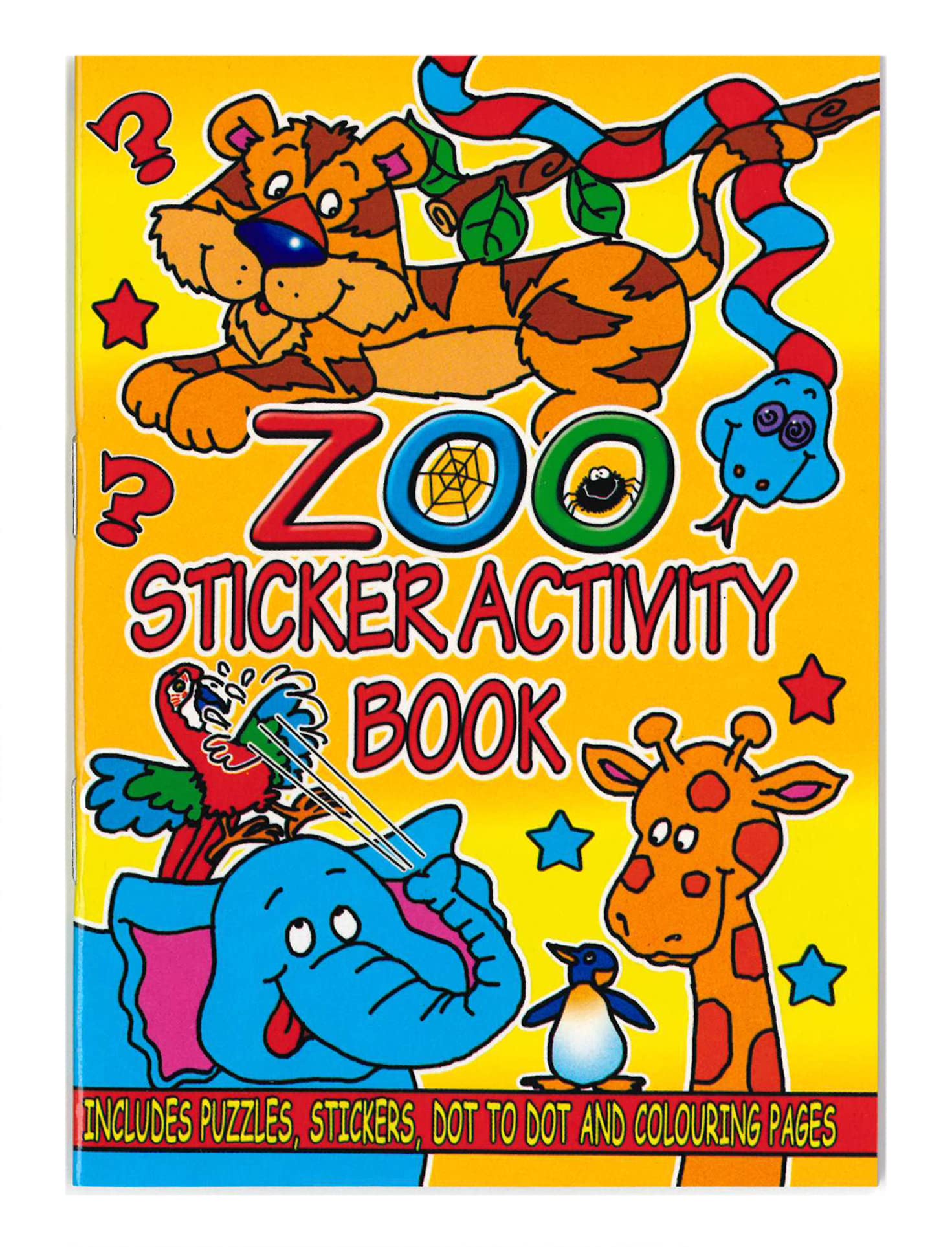 A6 Sized Zoo Sticker, Colouring and Activity Book by Playwrite