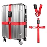 Travel Inspira Luggage Straps for Suitcases with TSA Lock, Protect Your Luggage Anti-Burst, High Visibility Color, Easy to Identify Luggage Adjustable Heavy Duty Belt for 20-32 Inch Suitcases