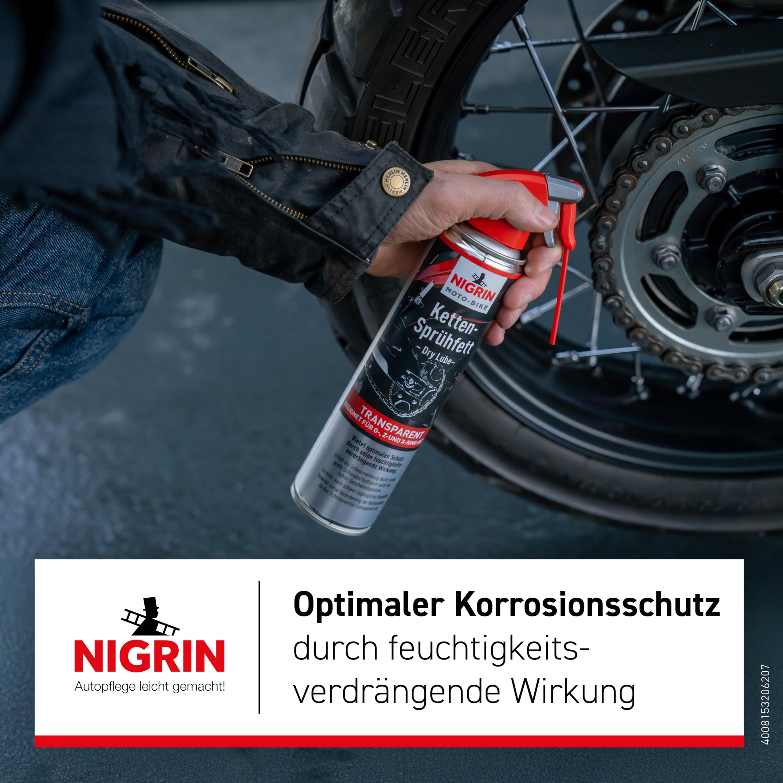 NIGRIN 20620 - Spray per Catena Moto, 400 ml