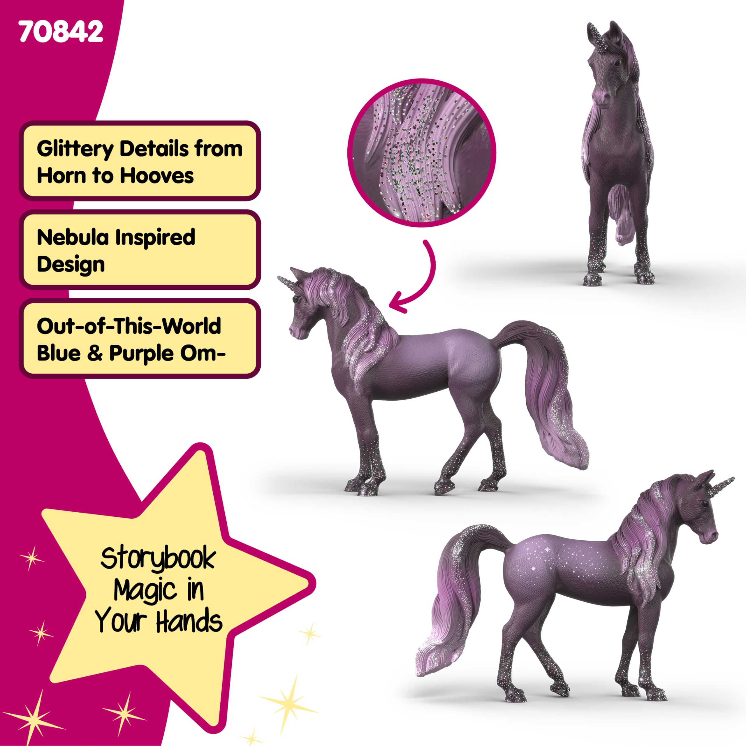 schleich BAYALA | Galaxy Regenbogen Einhorn Stute 70842 | 15 x 8 x 18 cm | Spielfigur ab 5 Jahren | detailgetreue, fantastische Figuren | magische Sammelfiguren | Geschenk für Mädchen und Jungen