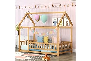 Montessori Floor Bed with Rails for Kids