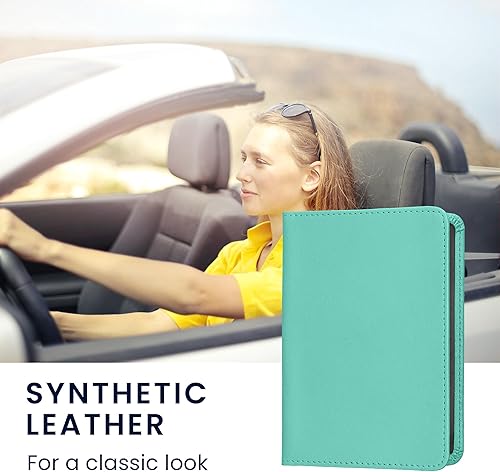 Miniatura 2 de kwmobile - Soporte para documentos del automóvil y tarjetas para documentos de vehículos y tarjetas, cuero sintético, color negro