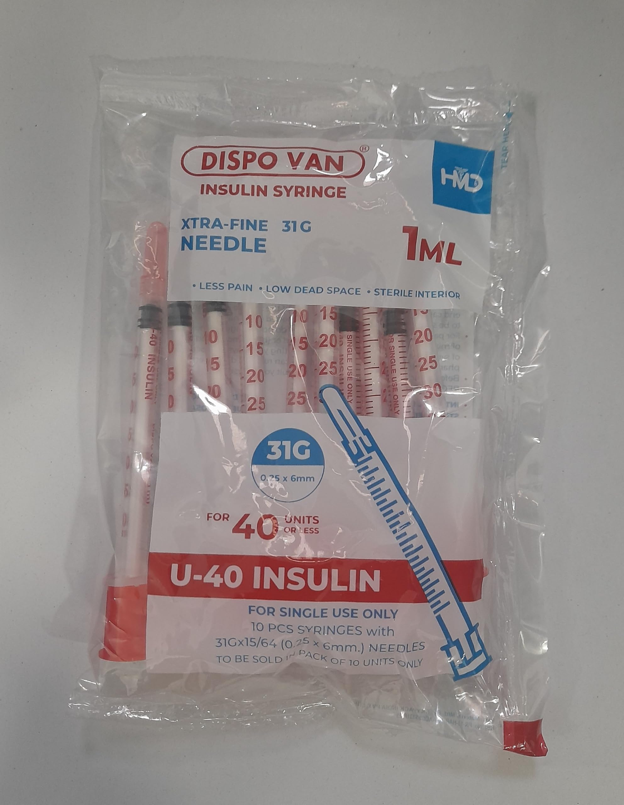 Dispovan 1ml U40 insulin syringe (1 pack= 10 units)-picture-22