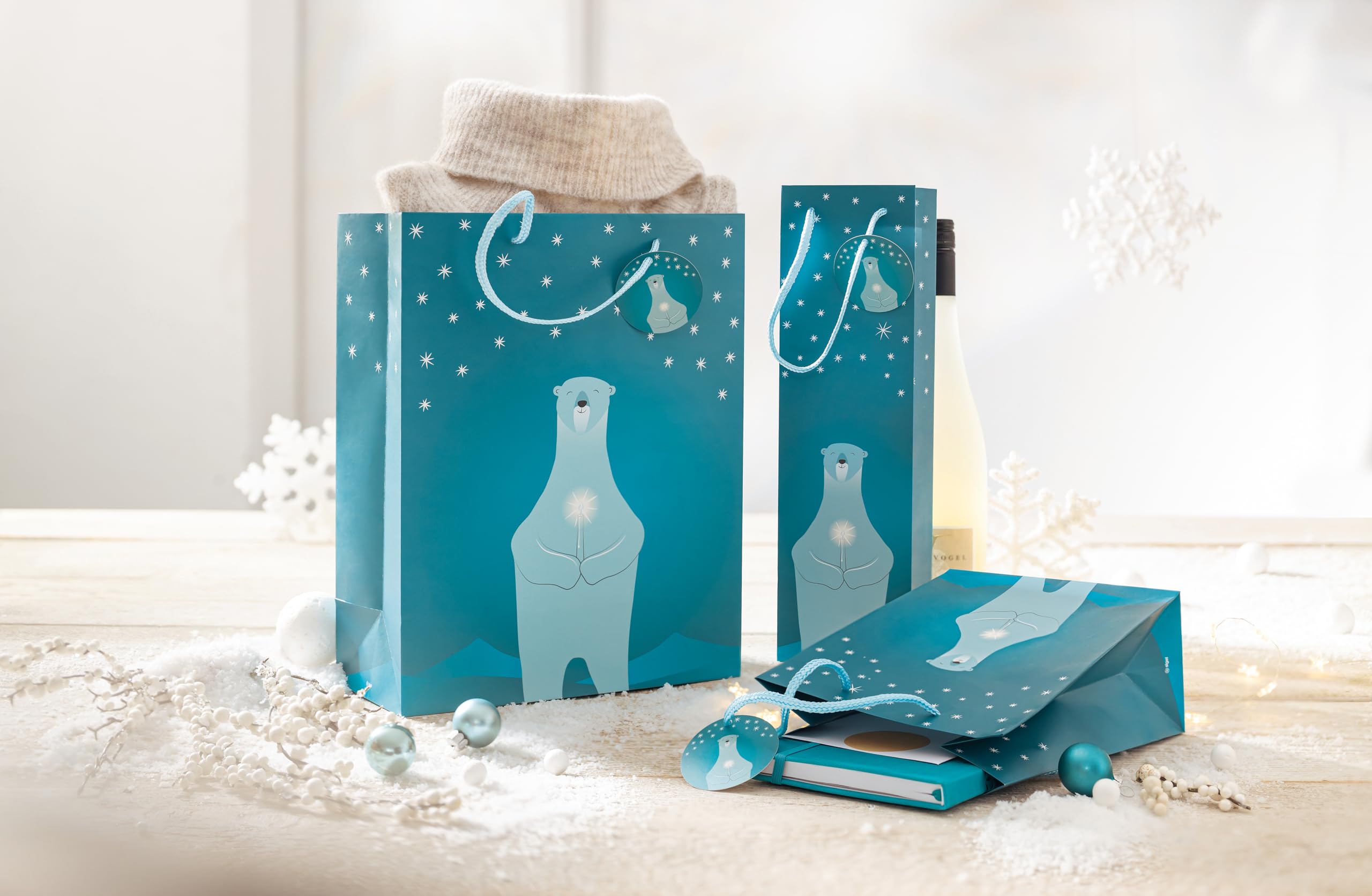 SIGEL GT053 Gift bag small, petrol Blue, 17 x 23 cm - Image 4