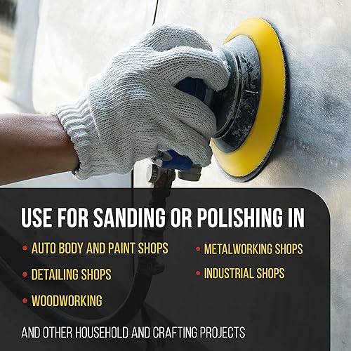 Miniatura 5 de 6" DA Almohadilla pulidora y lijadora - Cara con cierre de gancho y bucle - Placa de apoyo con trayectoria orbital aleatoria