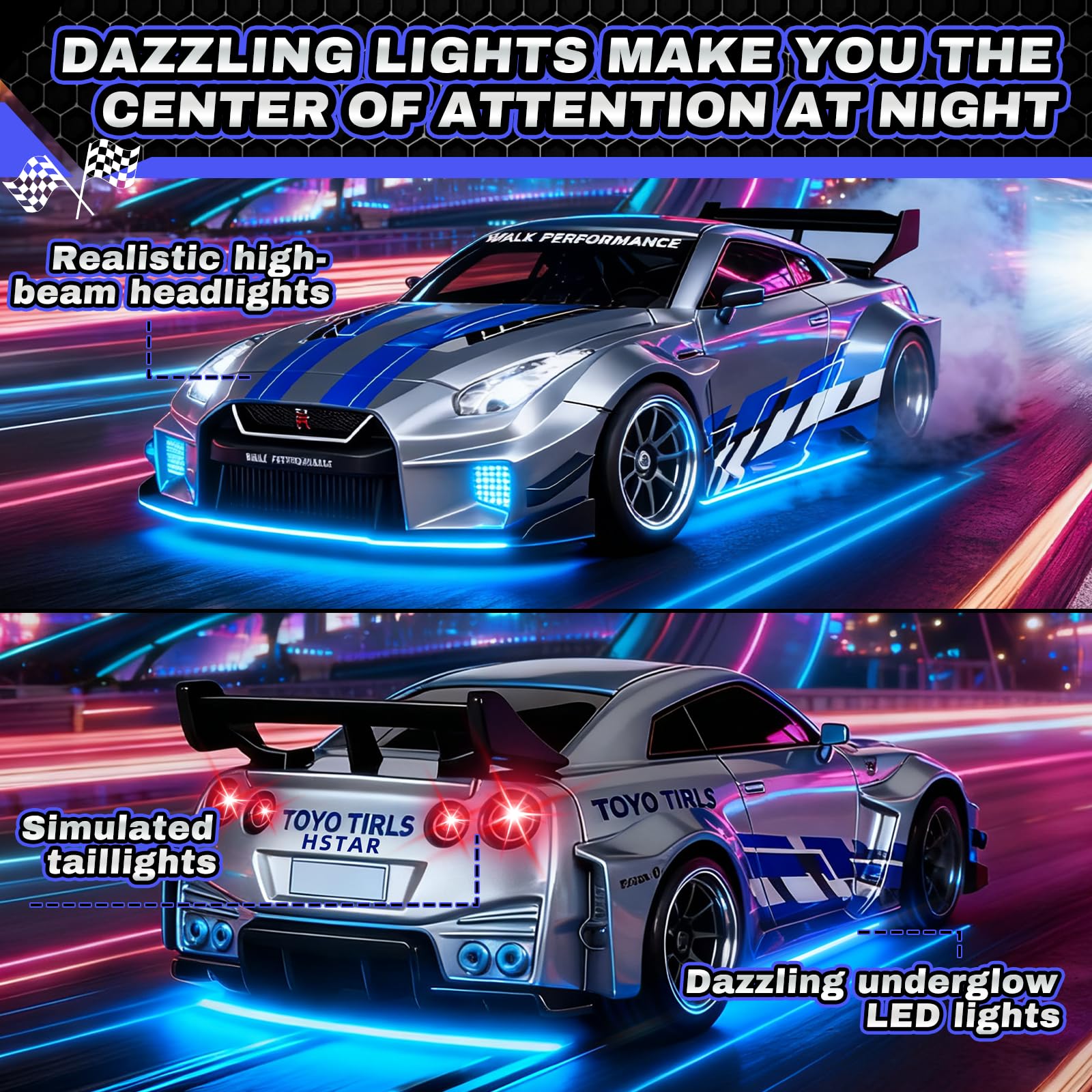 YOOHBERRYS Mini RC Drift Car Pro (Szary)