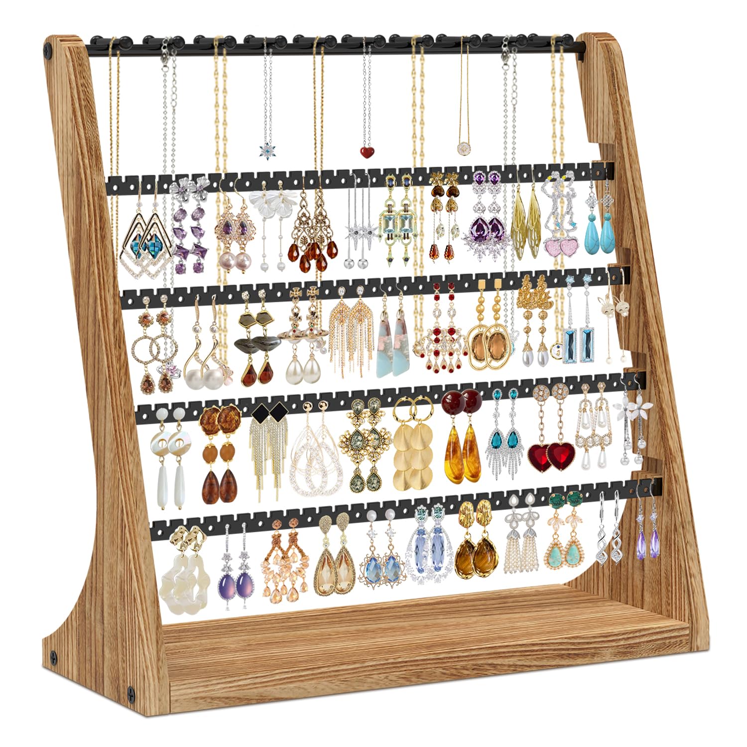 Tour de boucles d'oreilles en bois pour sublimer votre coiffeuse