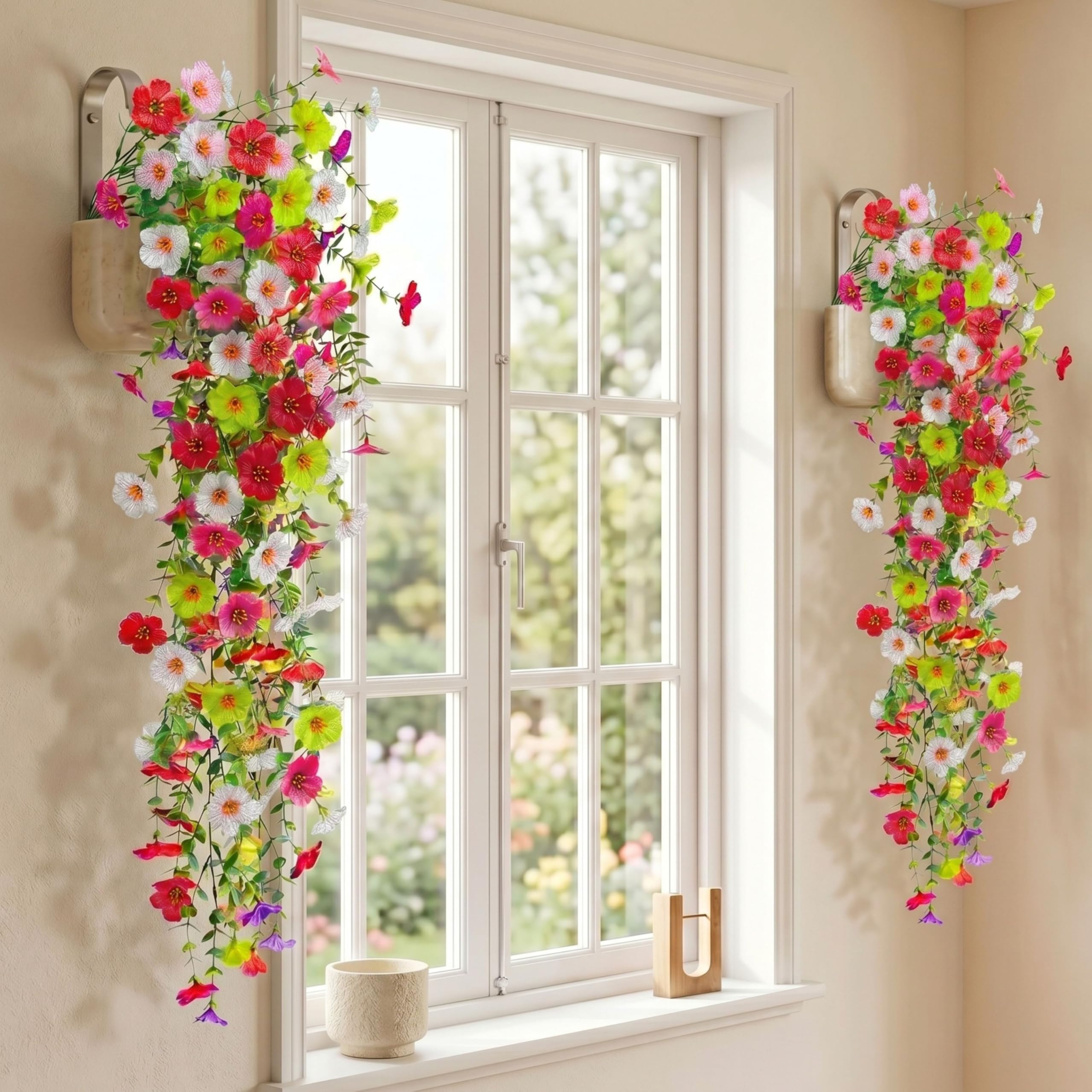 Dekorly Eucalyptus Vine with Daisy Flowers - 2 Pack -5