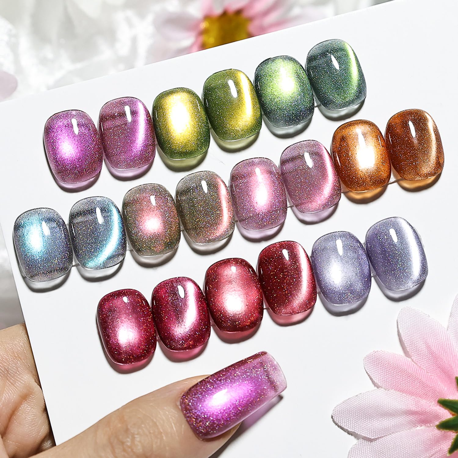 ネイルカラー・マニキュア NAIL POLISH Magnet 4 color set Amazon.com: JODSONE 10-Color Cat Eye Gel Nail Polish Set Base Coat