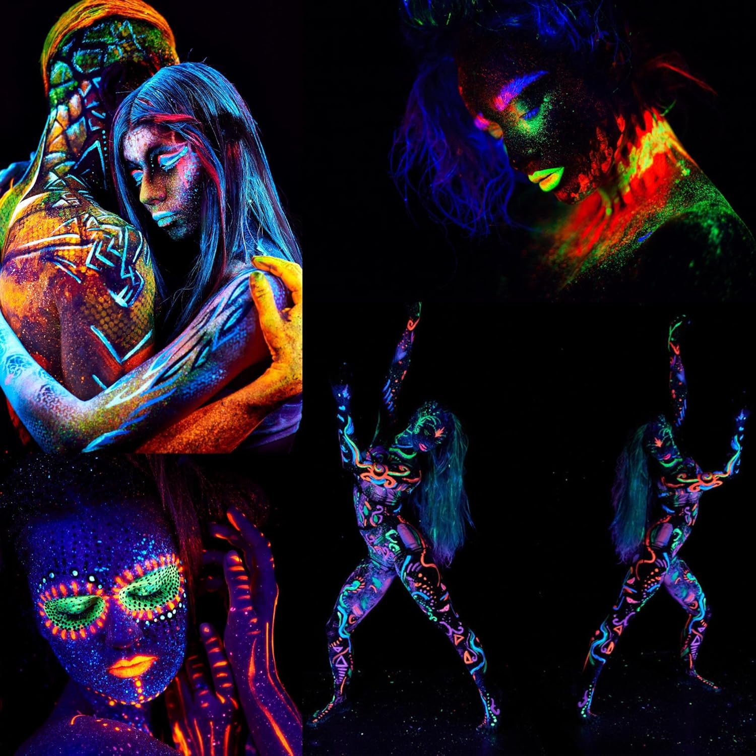 CCbeauty Face Body Paint Kit Professional 36 Colors Face Painting Kit Cosplay Makeup Palette Halloween Clown SFX Makeup Kit Neon Body Paint Arts Party Fancy Make Up with 10 Pink Face Paint Brushes : Arts, Crafts & Sewing