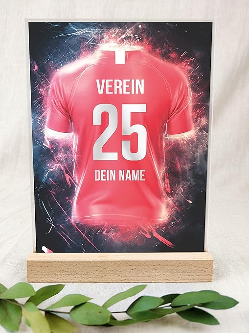 Bayern Fanartikel Acryltafel Personalisiertes Geschenk, Fußball