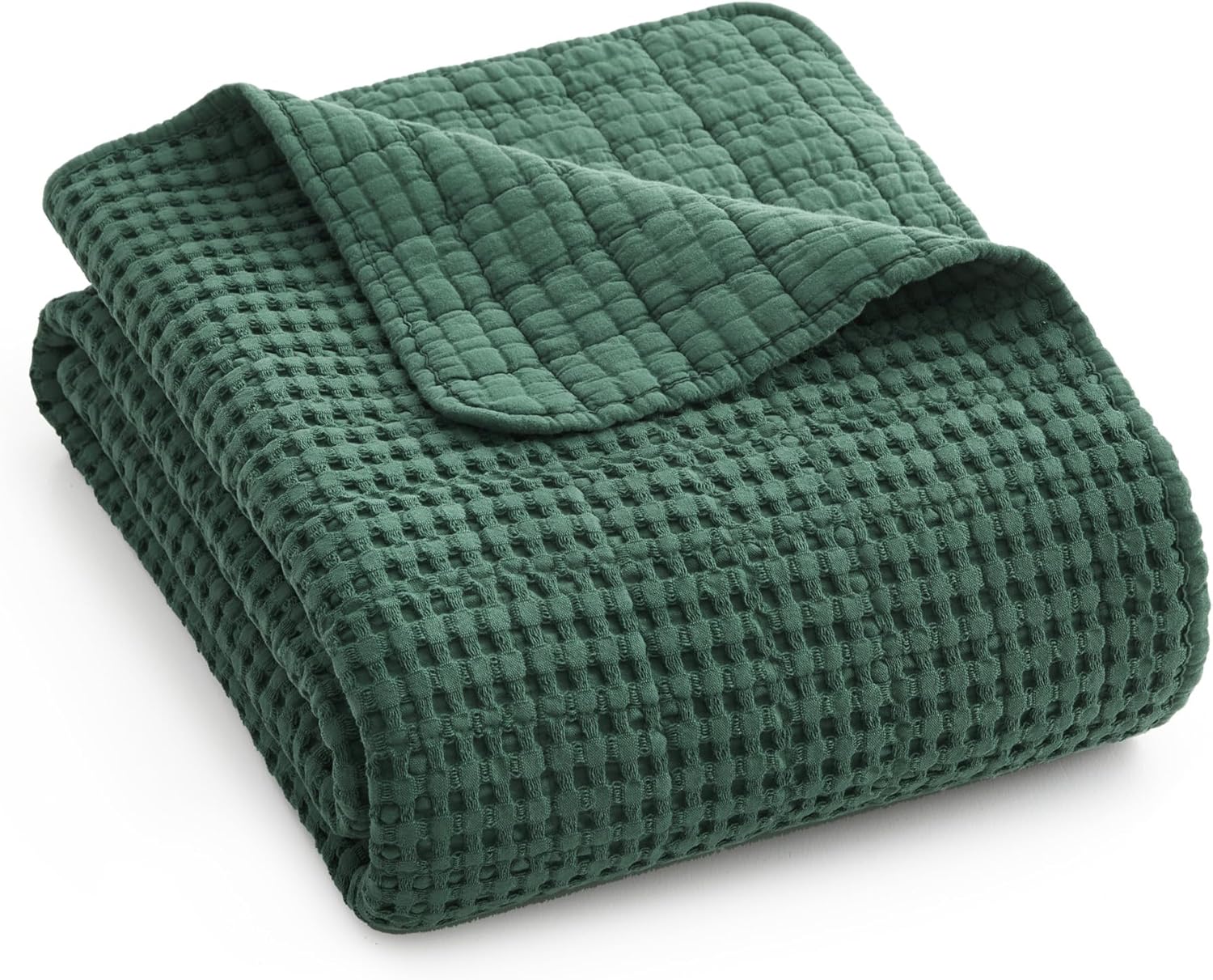 Queen Size Comforter Set with 2 Pillowcases, Forest Green - Cotton Comforter Set - Soft, Pre-Washed