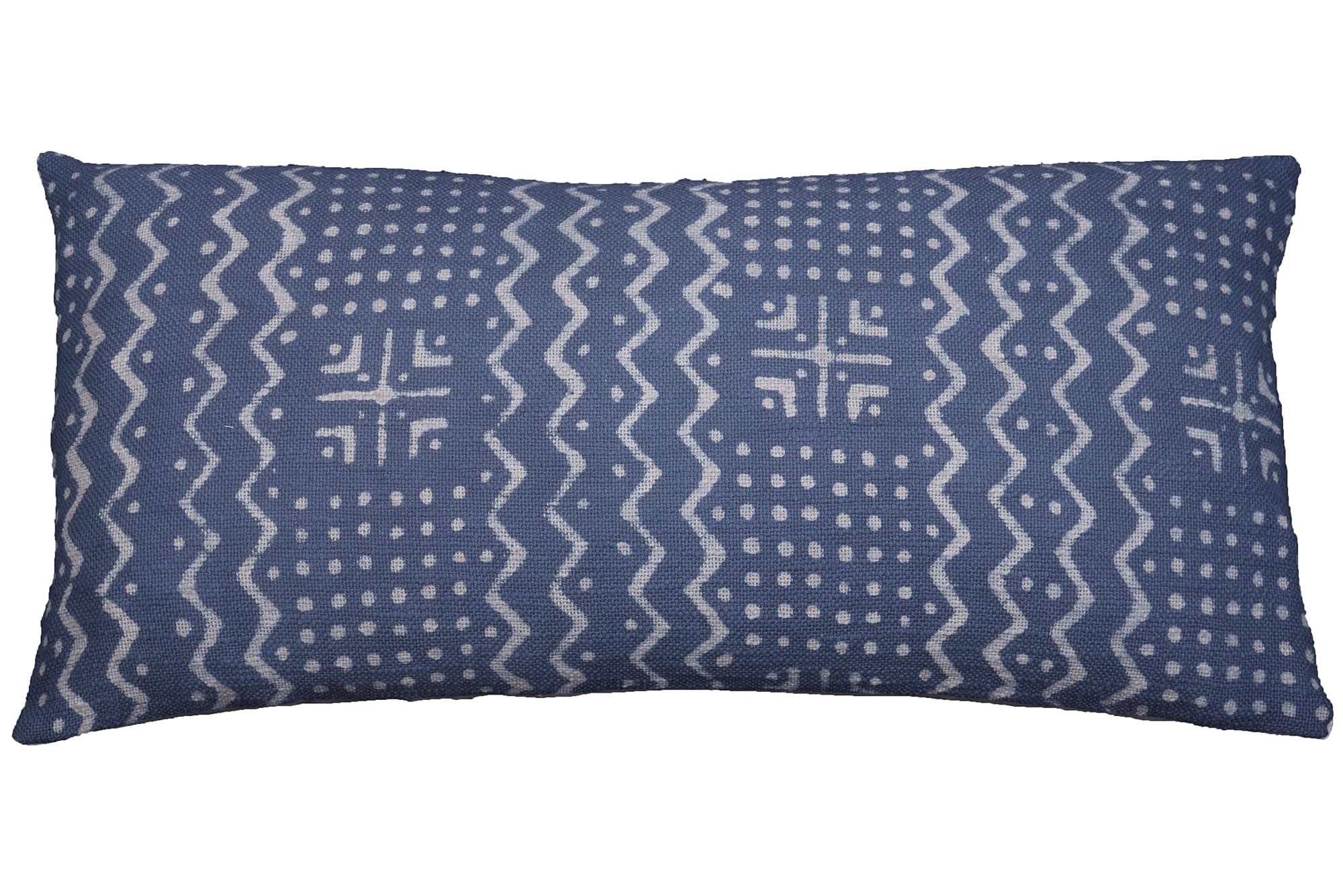 Trade Star 100% Cotton Lumbar Pillow Cover Handloomed Farmhouse Pillow Case Indian Boho Spring Breathable Cushion Case Modern Summer Cooling Lumbar