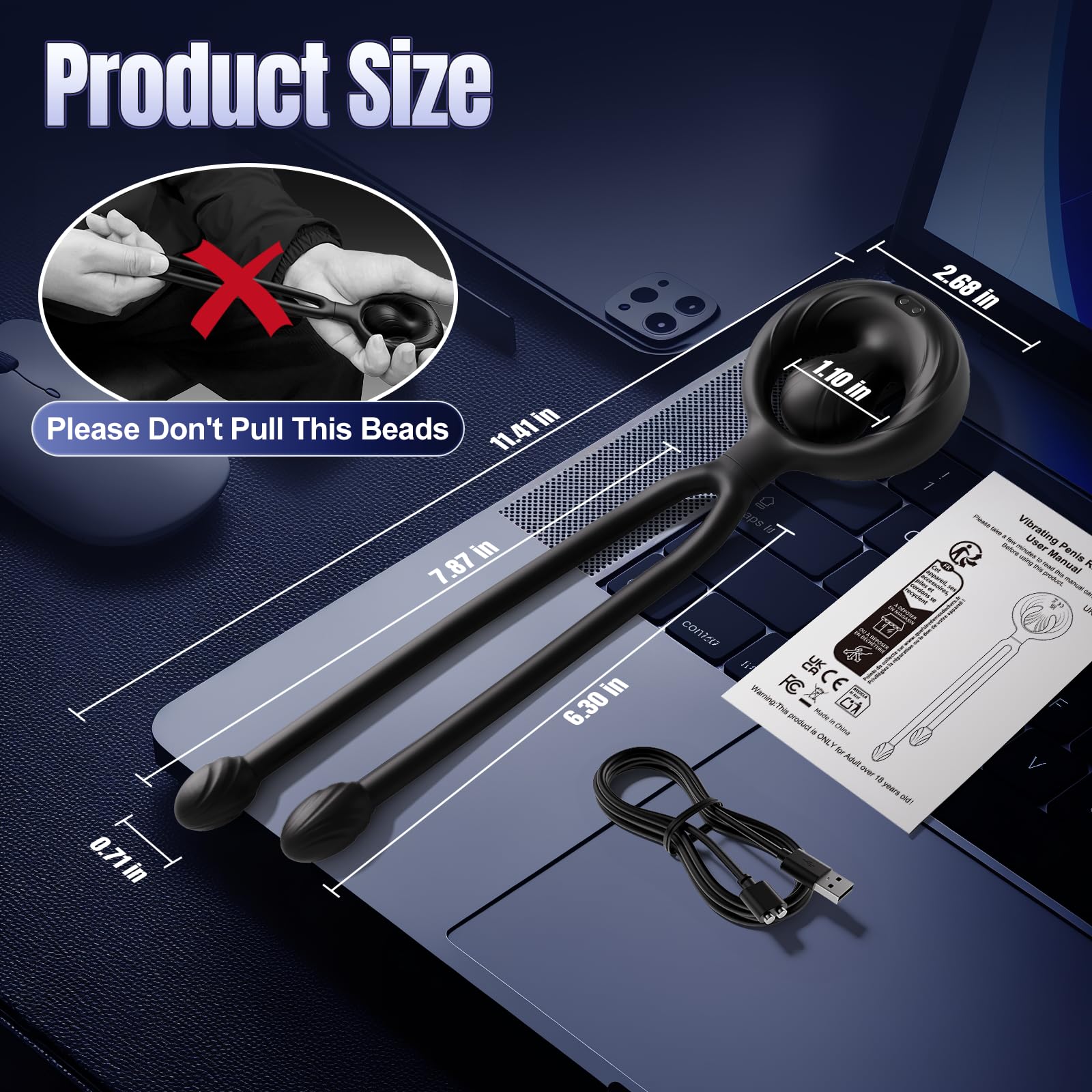 Anillo vibrador para el pene Juguetes anales，4 motores anillo vibradorador pene clítoris juguetes eróticos para pareja sexuales Vibrador de próstata para hombres con 10 vibraciones para erecciones