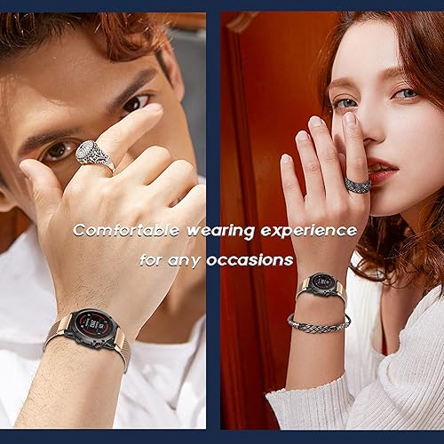 Miniatura 10 de Correa de metal compatible con Garmin Fenix 7XFenix 6XFenix 5XTACTIX 7EnduroFenix3 HR Correa de repuesto tejida de acero inoxidable