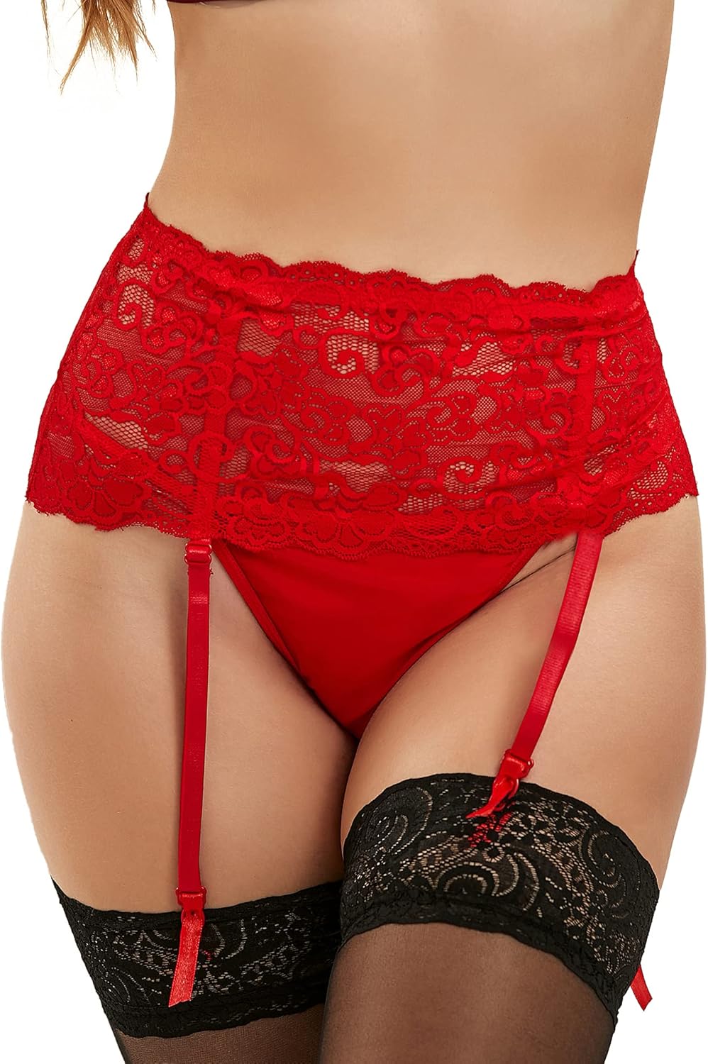 Buy ohmydear Lace Garter Belt Plus Size