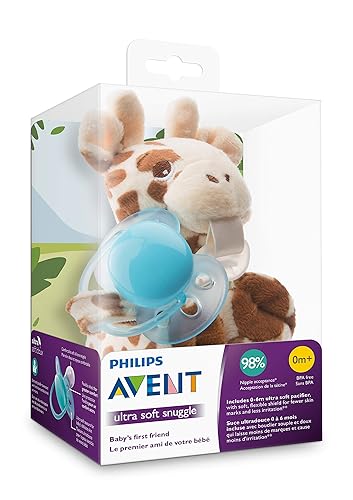 Miniatura 46 de Philips Avent Chupeta Soothie Snuggle, 0 m+, jirafa, SCF347/01 Elefante,Jirafa,Koala,Animal Mono,Seal,Ranura
